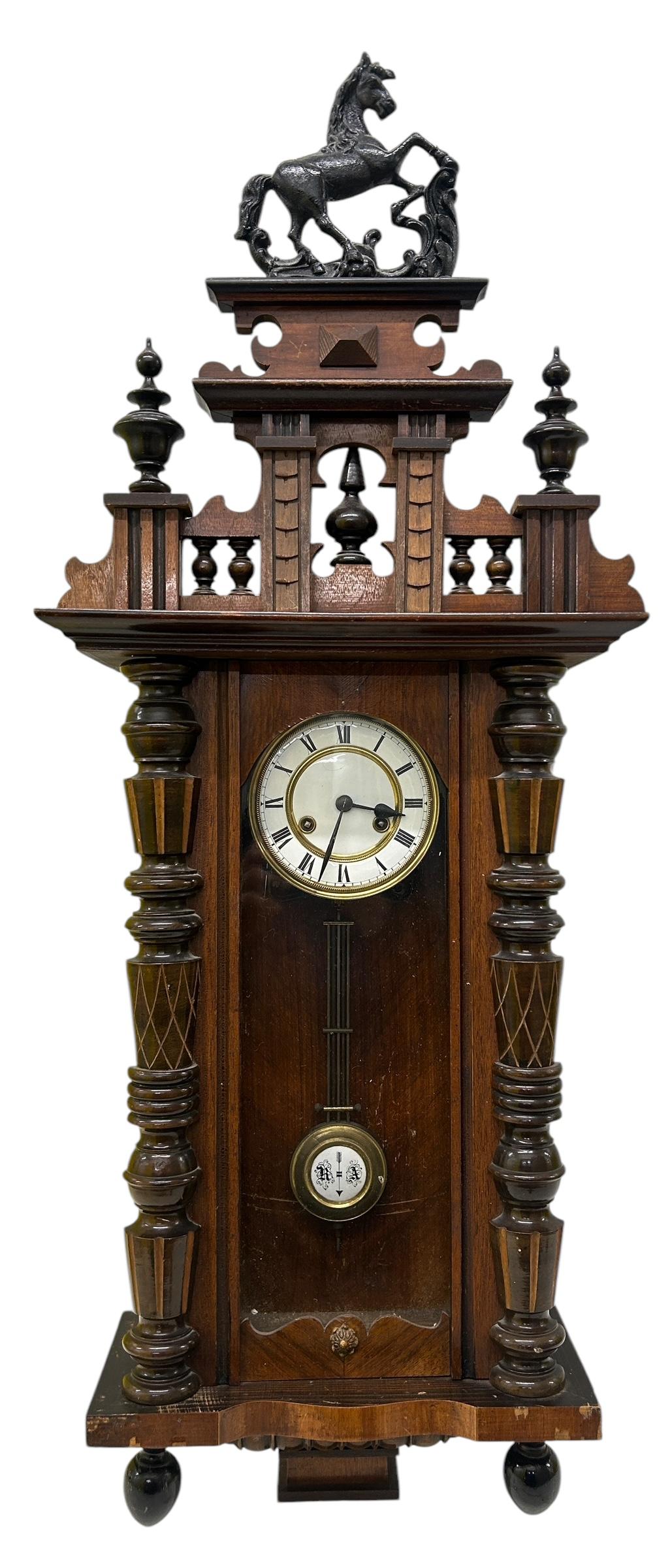 Fabulous Carved Case Vienna Wall Clock – Ca1900 (1 of 10)