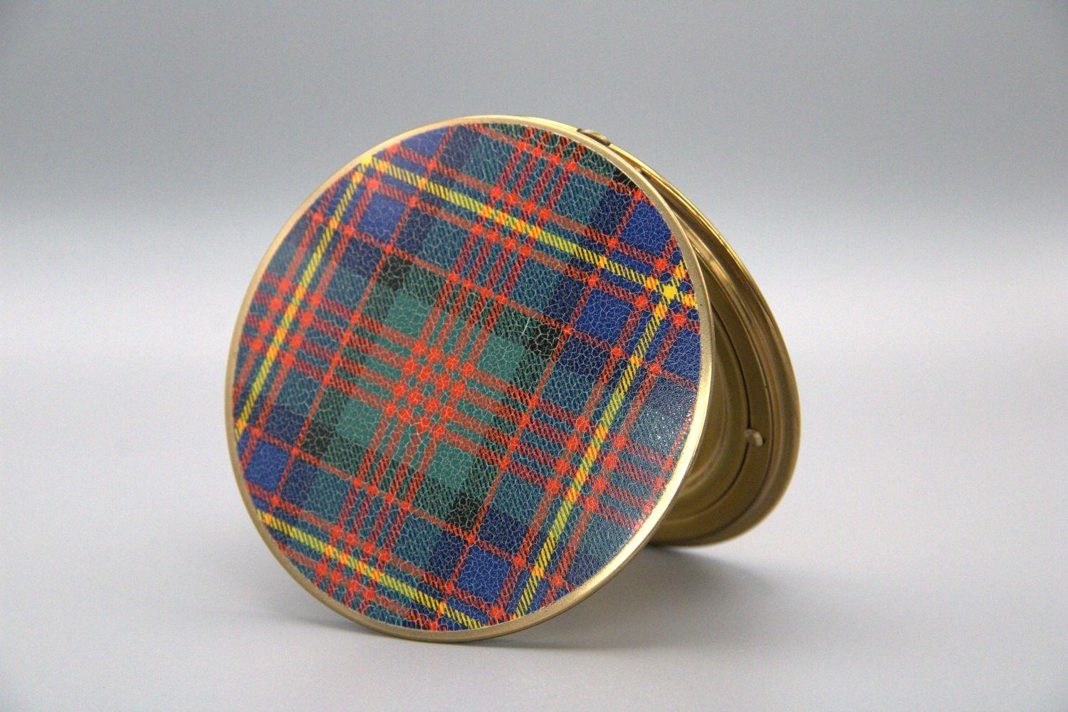Vintage 1950s Stratton Scone Tartan Power Compact (1 of 7)