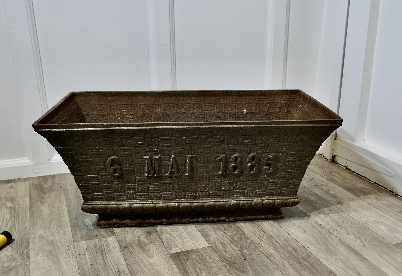 Cast Iron Planter Dated 6th Mai 1885 (1 of 6)