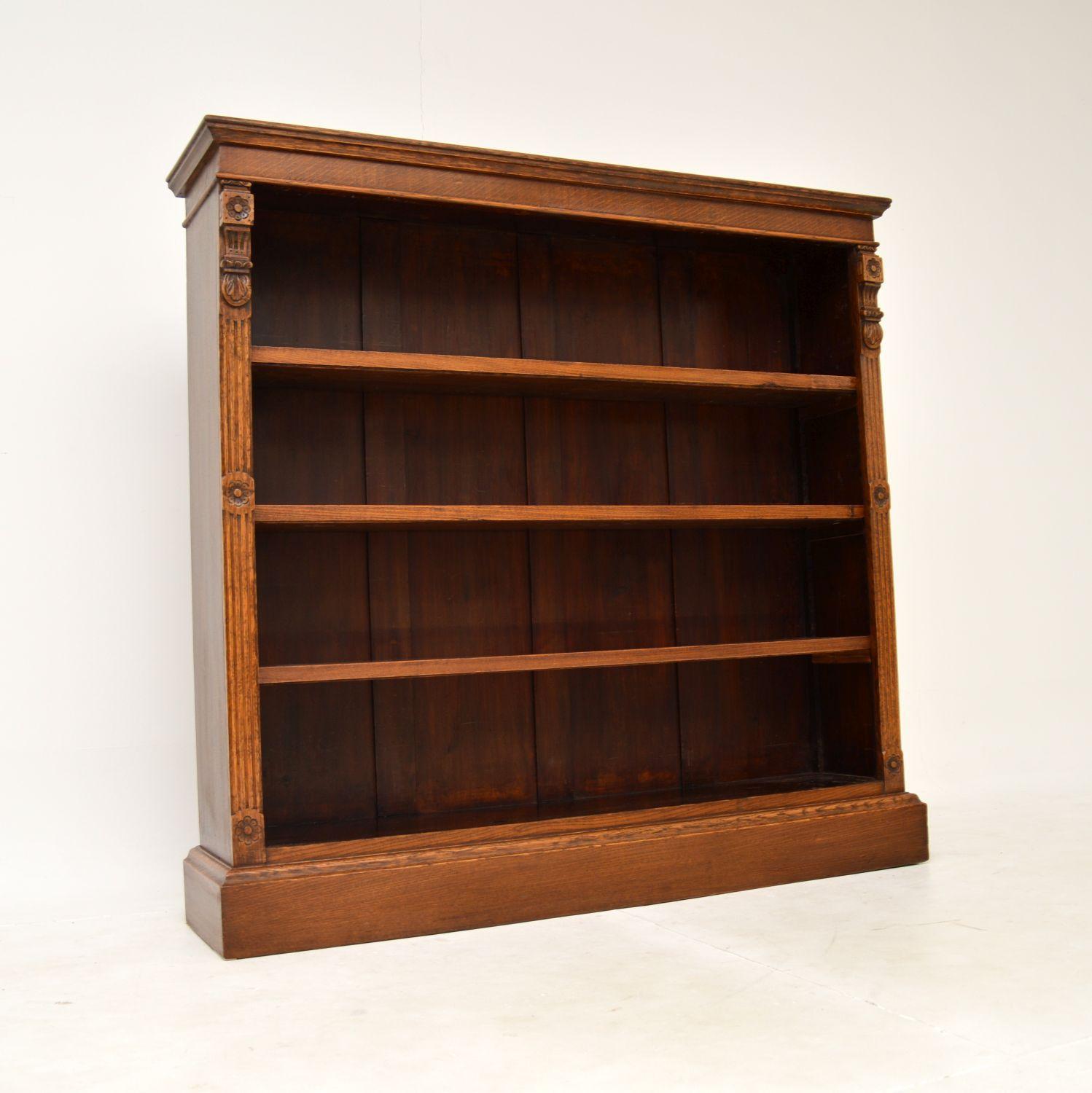 Antique Victorian Oak Open Bookcase (1 of 10) Antique Victorian Oak Open Bookcase (1 of 10)