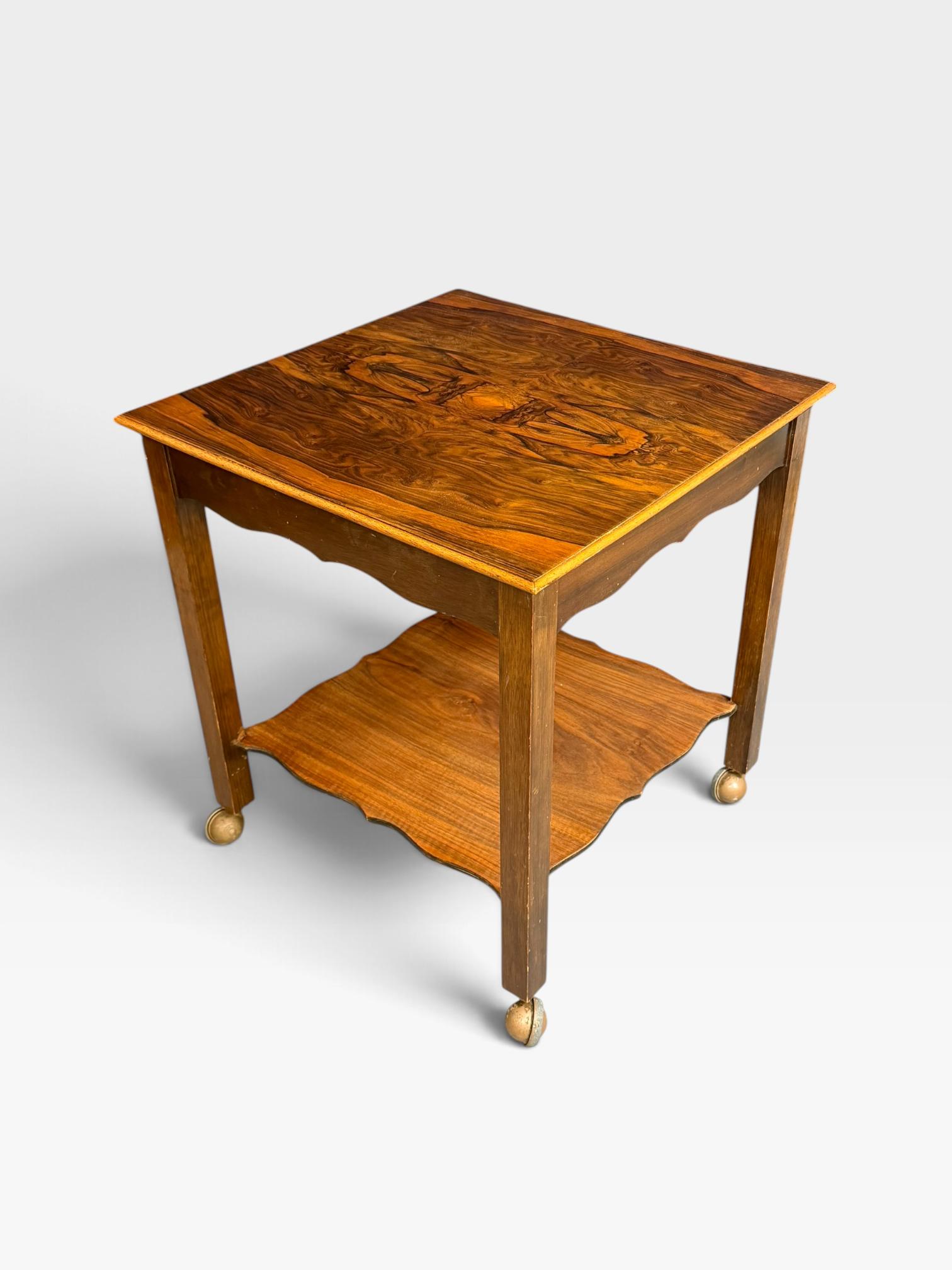 Antique Walnut Two-tiered Occasional Table on Casters (1 of 6) Antique Walnut Two-tiered Occasional Table on Casters (1 of 6)