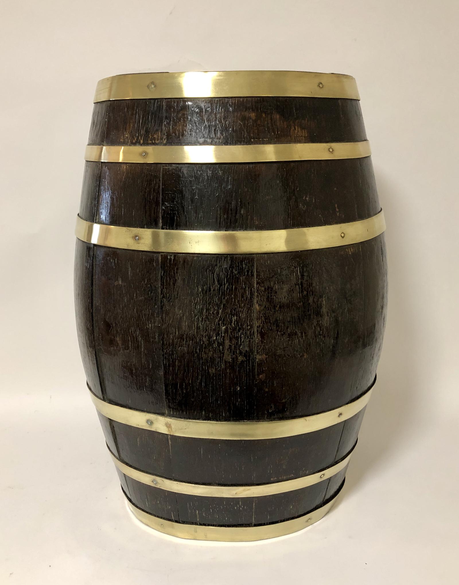 Antique Oak Brass Bound Barrel (1 of 11) Antique Oak Brass Bound Barrel (1 of 11)