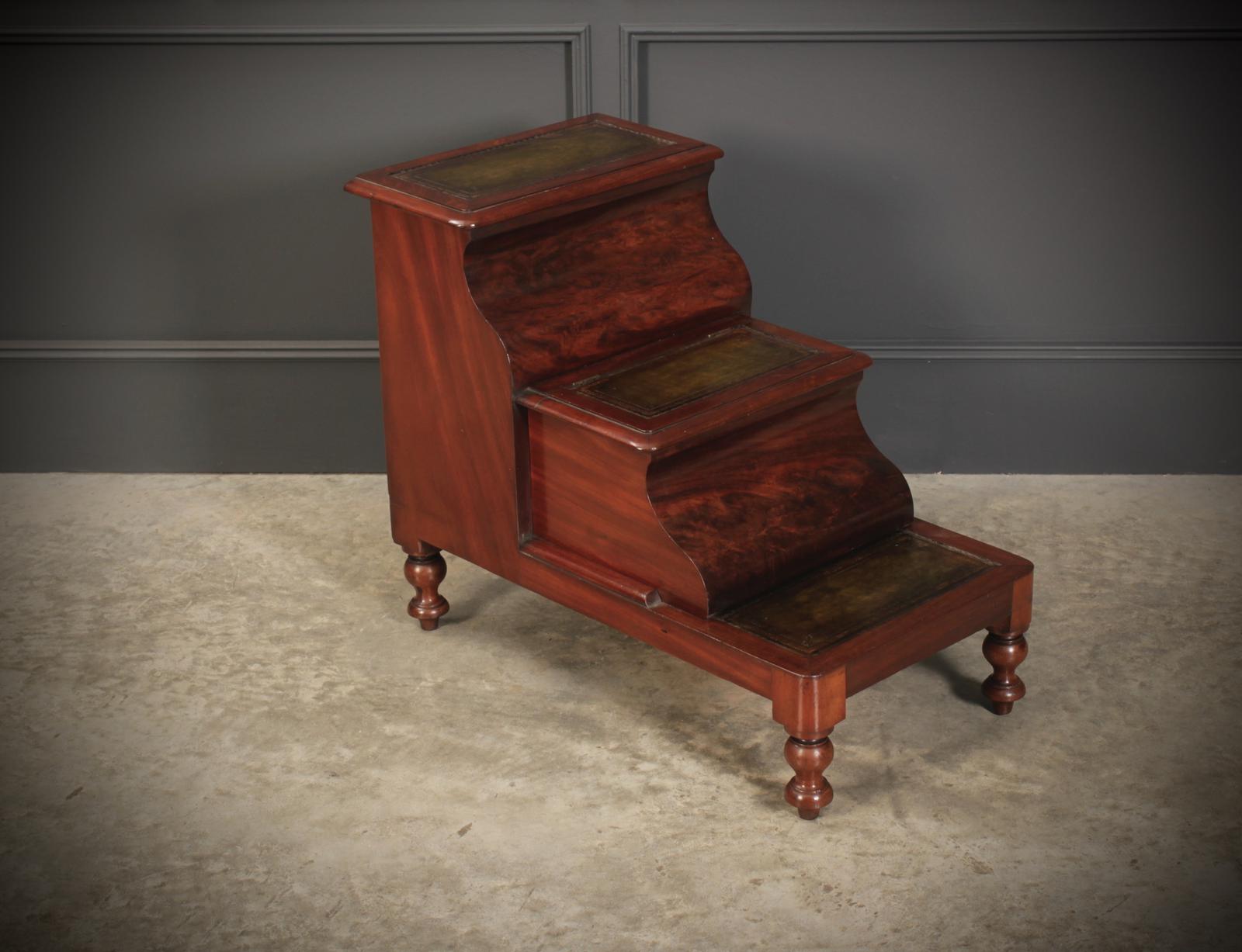 Victorian Mahogany Library Steps (1 of 10)