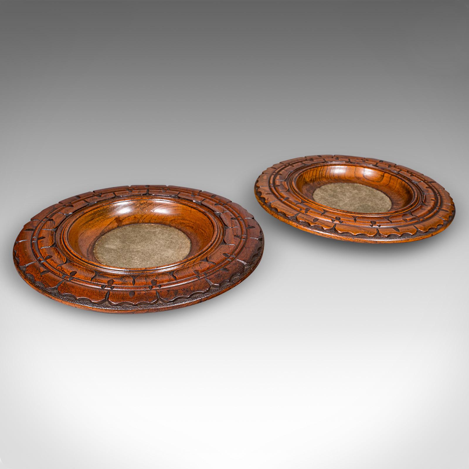 Pair of Antique Decanter Coasters, English, Wine Bottle Stands, Treen, Victorian (1 of 10)
