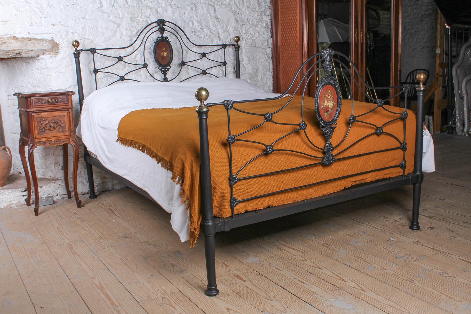 Stunning & Rare Black Early Victorian King Size Bed (1 of 7)