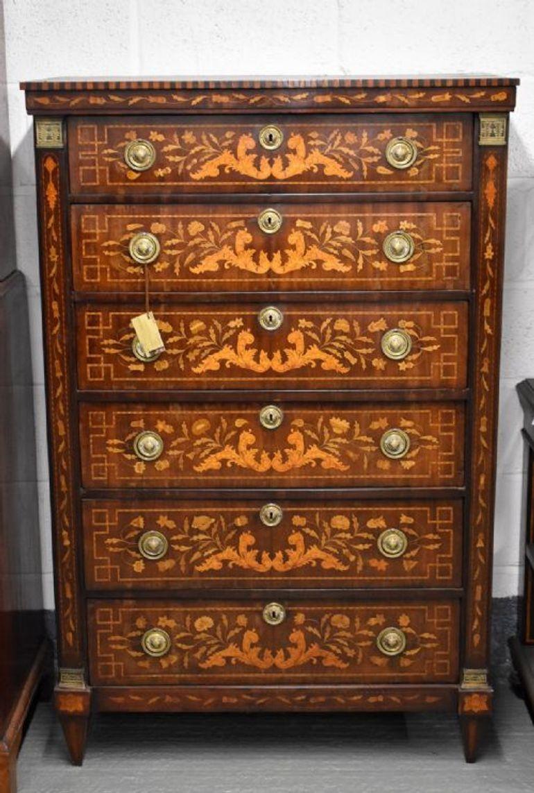 18th Century Dutch Marquetry Chest of Drawers (1 of 6)