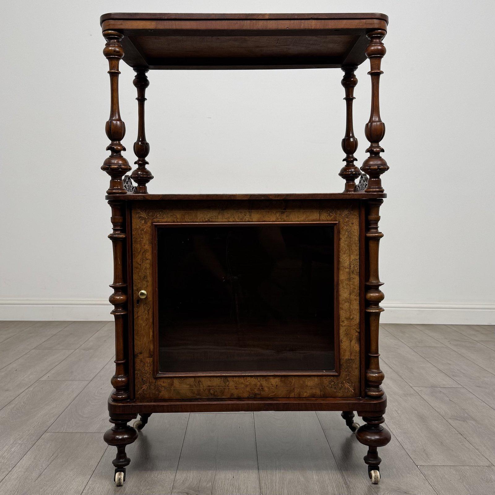 Antique Victorian Burr Walnut Glazed Cabinet | Whatnot & Inlaid Top | AF-6755 (1 of 10) Antique Victorian Burr Walnut Glazed Cabinet | Whatnot & Inlaid Top | AF-6755 (1 of 10)
