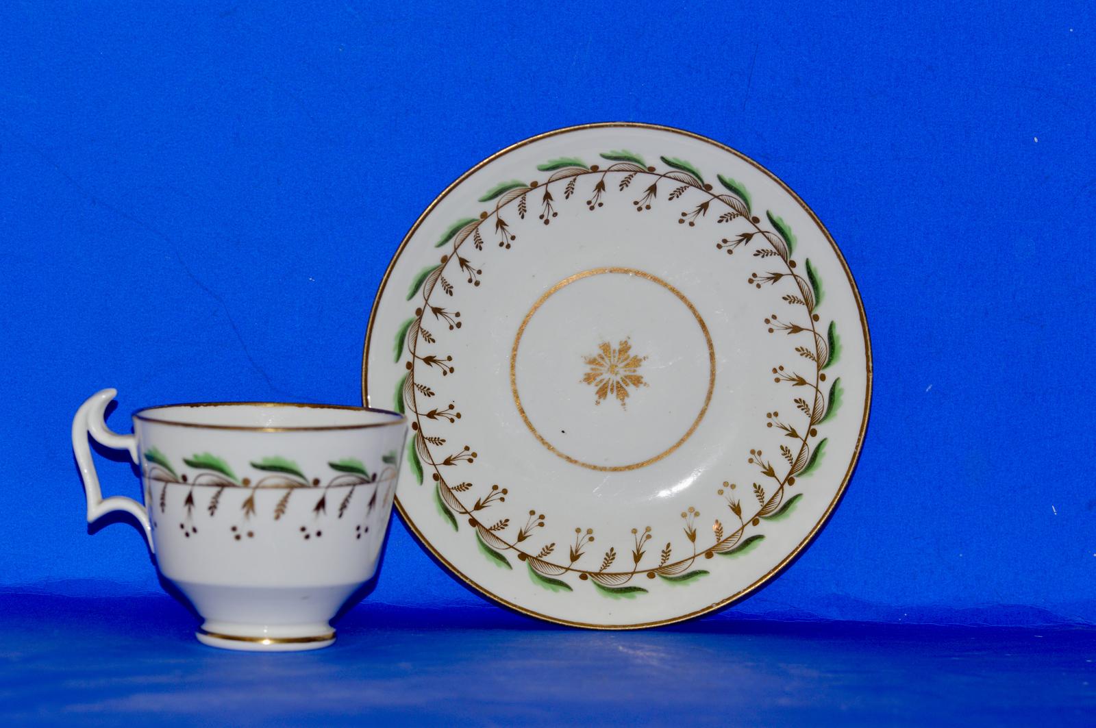 Swansea Porcelain Coffee Cup and Saucer - C1820 - Pattern 251 (1 of 9) Swansea Porcelain Coffee Cup and Saucer - C1820 - Pattern 251 (1 of 9)