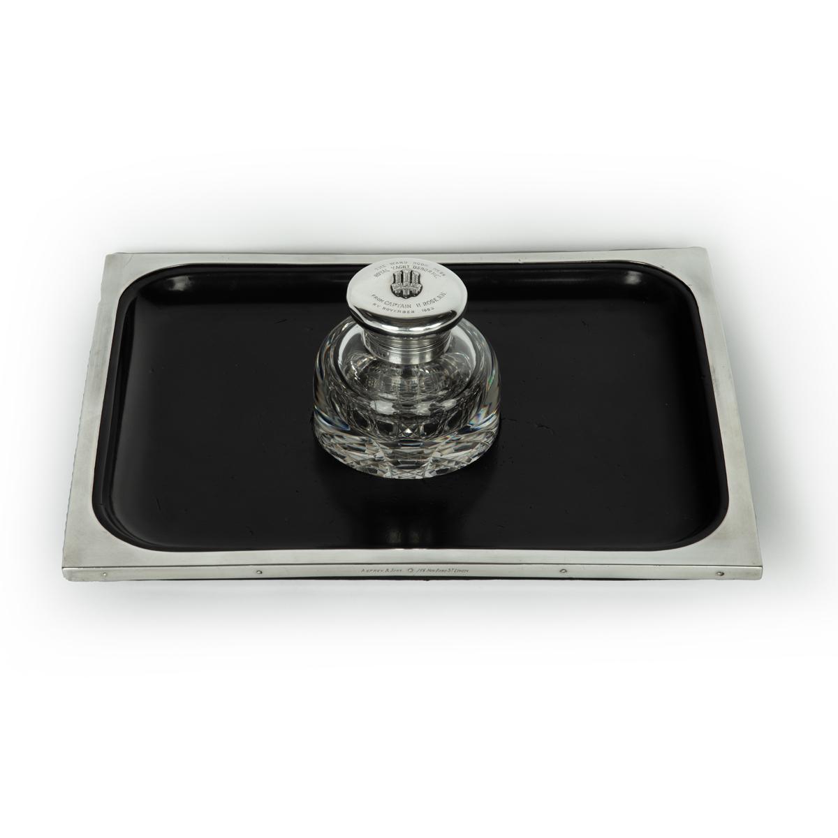 Silver & Cut Glass Desk Set (1 of 7) Silver & Cut Glass Desk Set (1 of 7)