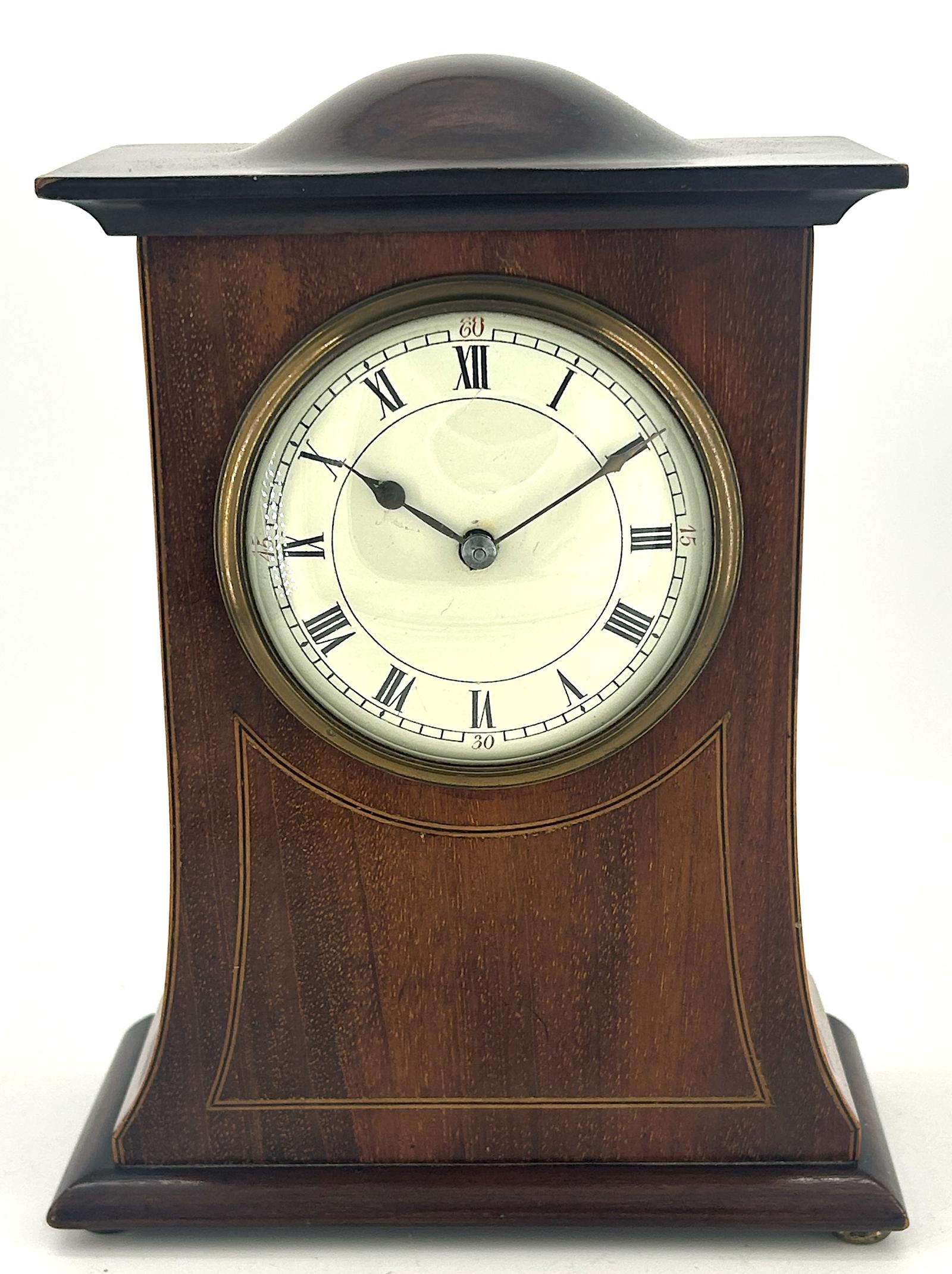 Antique Edwardian Satinwood Inlaid Mantel Clock c.1910 (1 of 9)