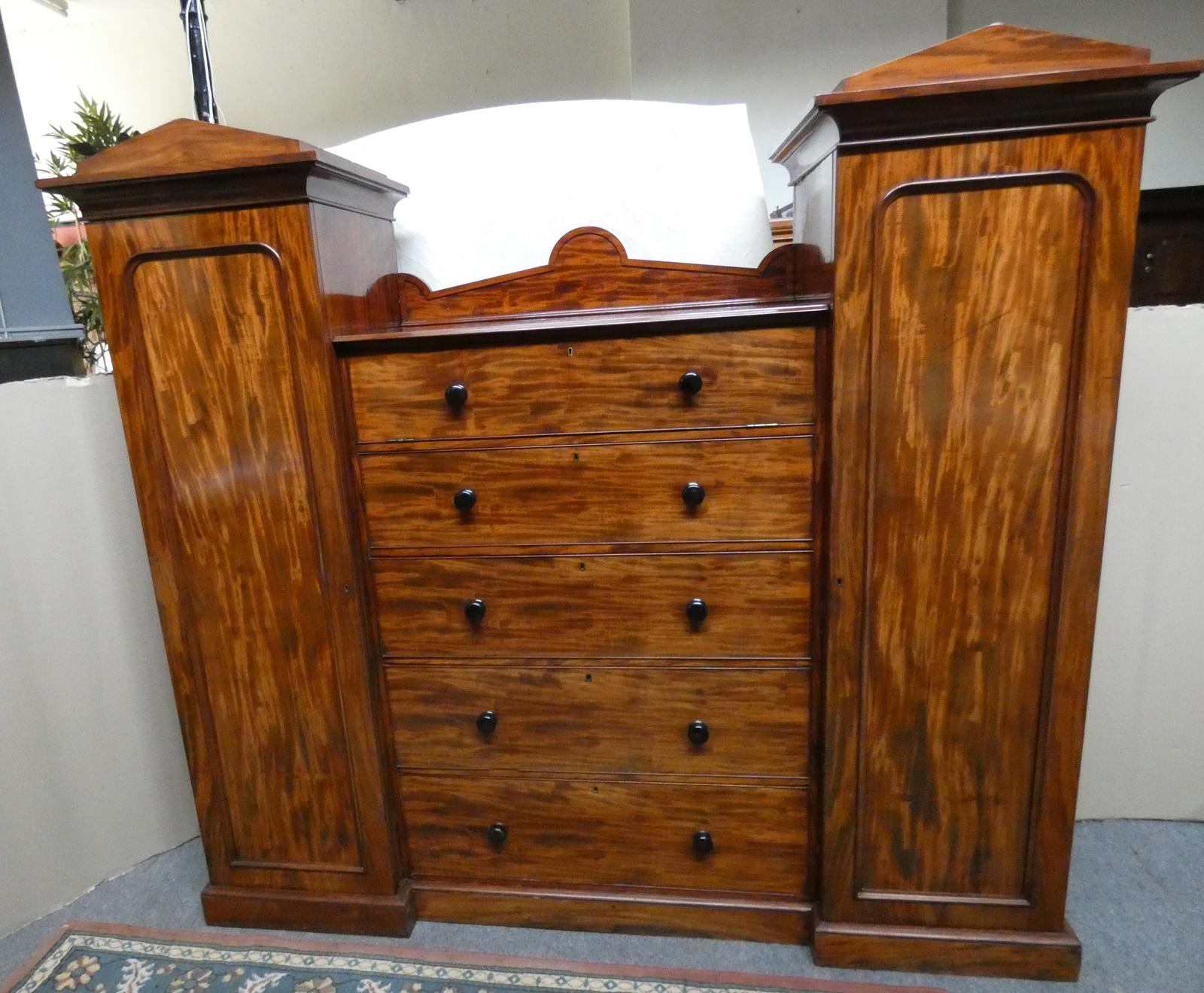 Mahogany Combination Wardrobe (1 of 8)