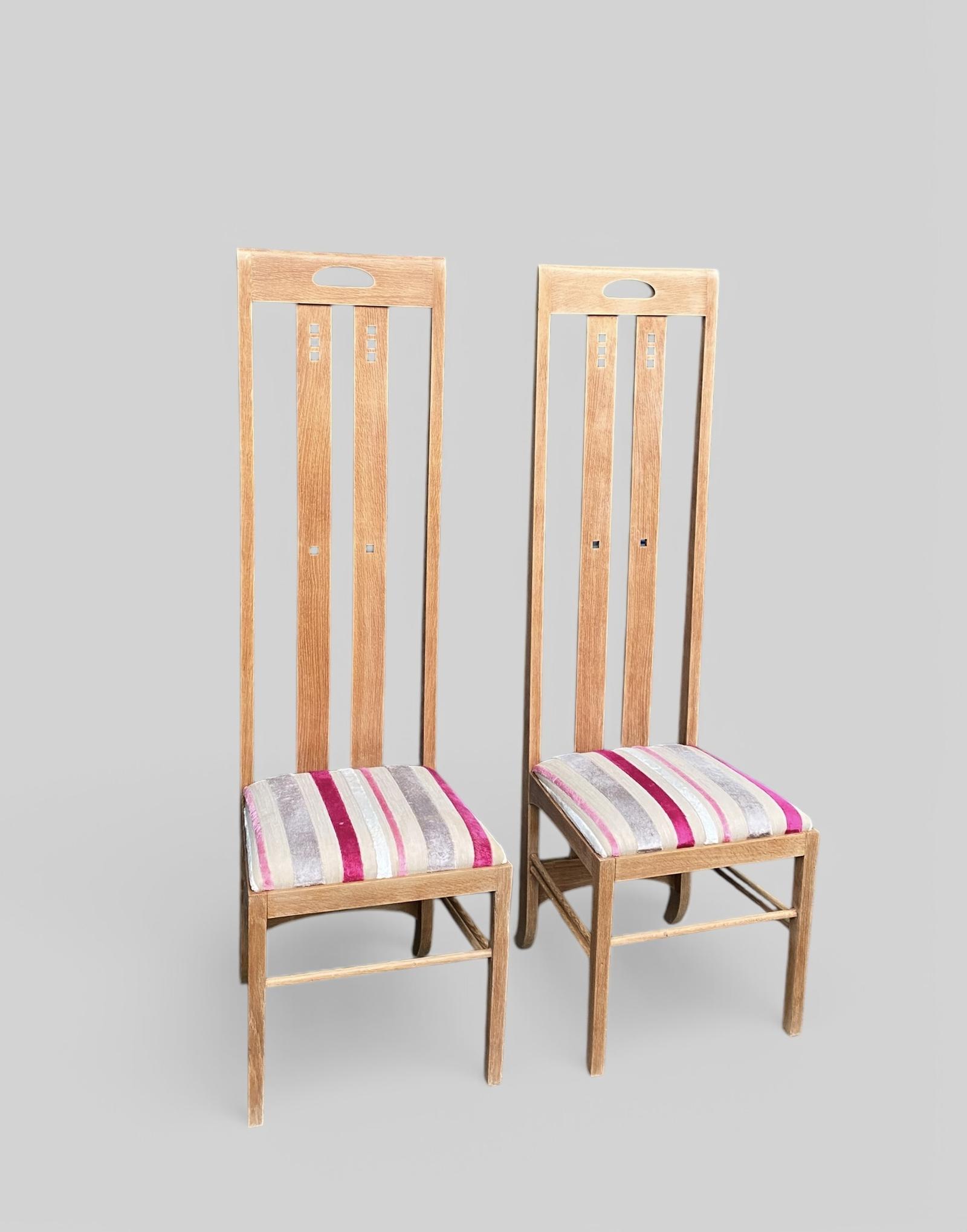 Pair of 1970s Mackintosh Style Oak Chairs (1 of 16)