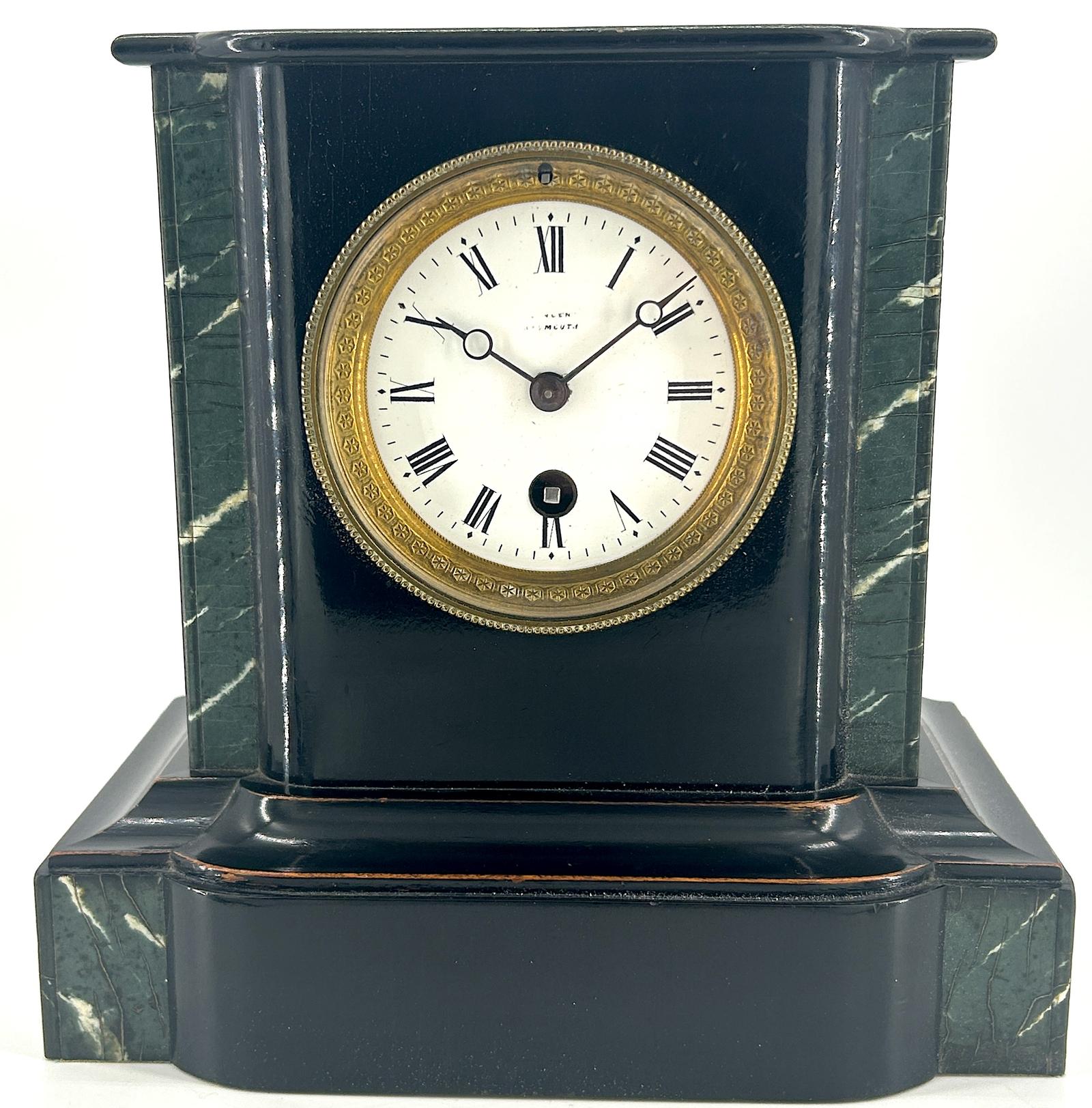 Cute Victorian False Slate Mantle Clock ca.1890 (1 of 12)