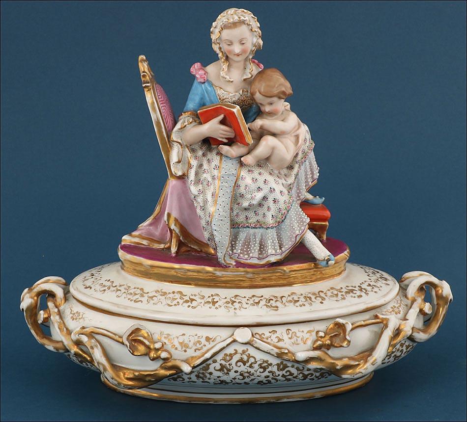 Antique Porcelain Chest, Chocolate Box or Jewellery Box - Germany 19th Century (1 of 17)