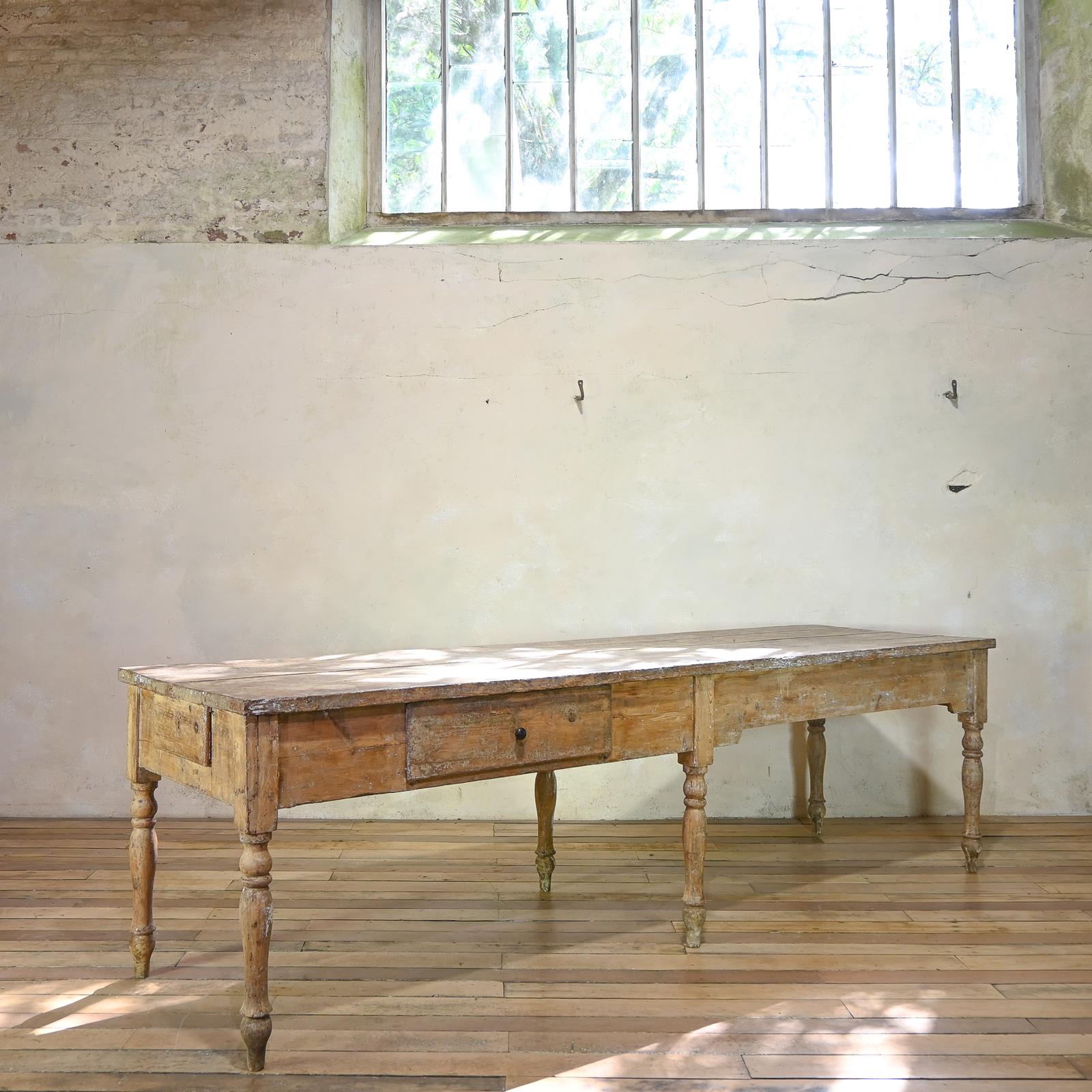 Large 18th Century French Painted Farmhouse Dining Table (1 of 20)