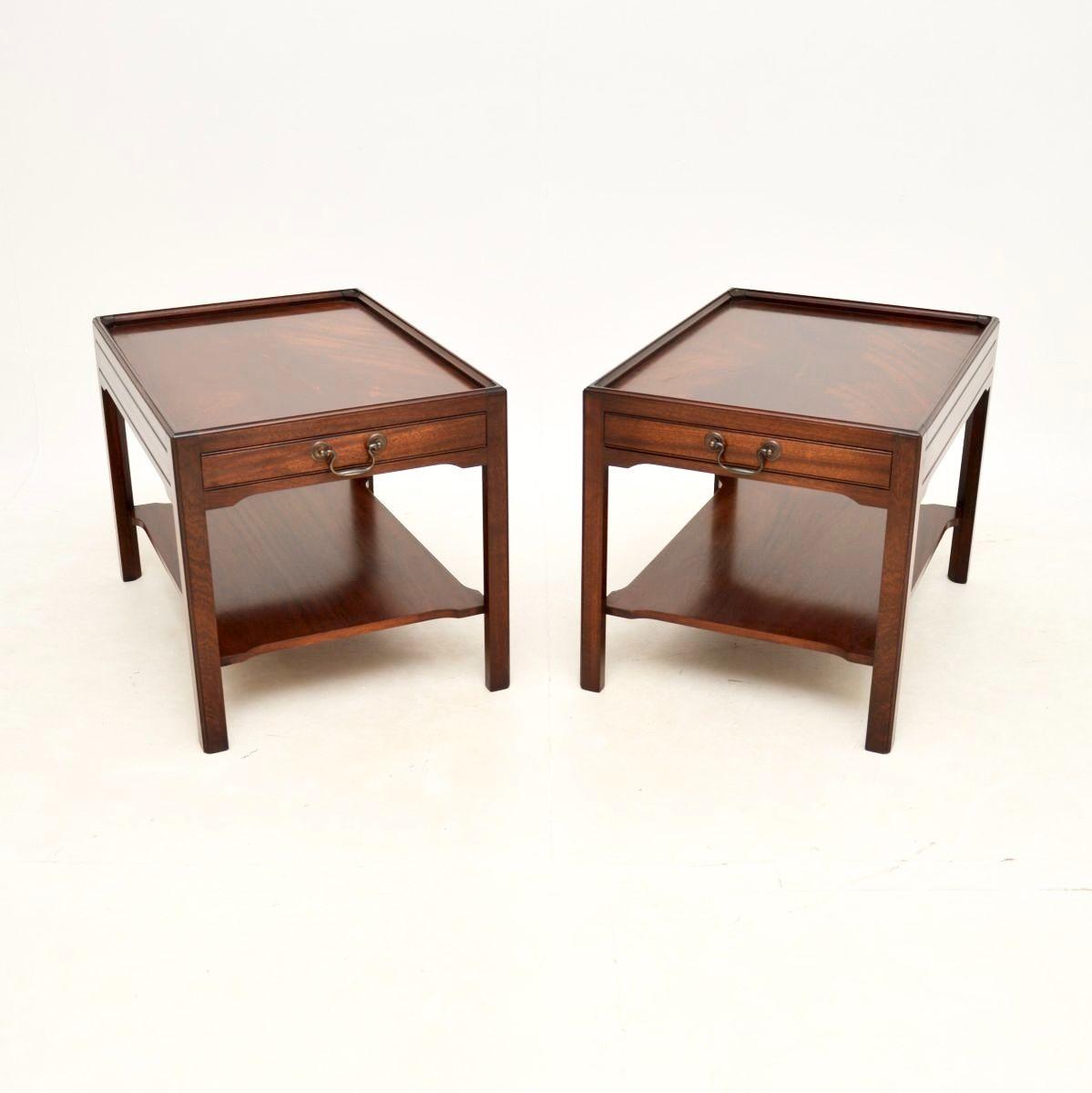 Pair of Georgian Style Mahogany Side Tables (1 of 10) Pair of Georgian Style Mahogany Side Tables (1 of 10)