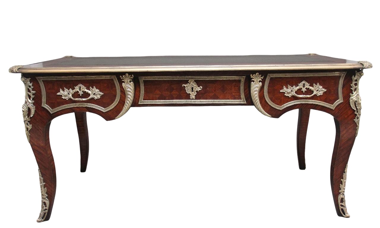19th Century French Kingwood Ormolu Mounted Desk (1 of 13) 19th Century French Kingwood Ormolu Mounted Desk (1 of 13)