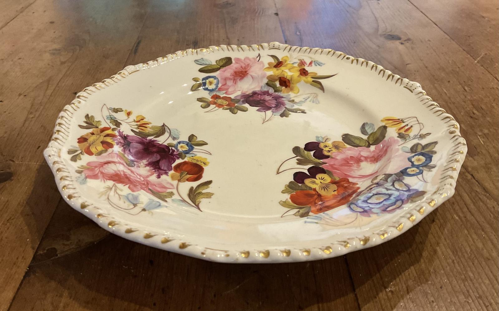 Early 19th Century Derby Porcelain Plate of Bright Summer Flowers (1 of 4) Early 19th Century Derby Porcelain Plate of Bright Summer Flowers (1 of 4)