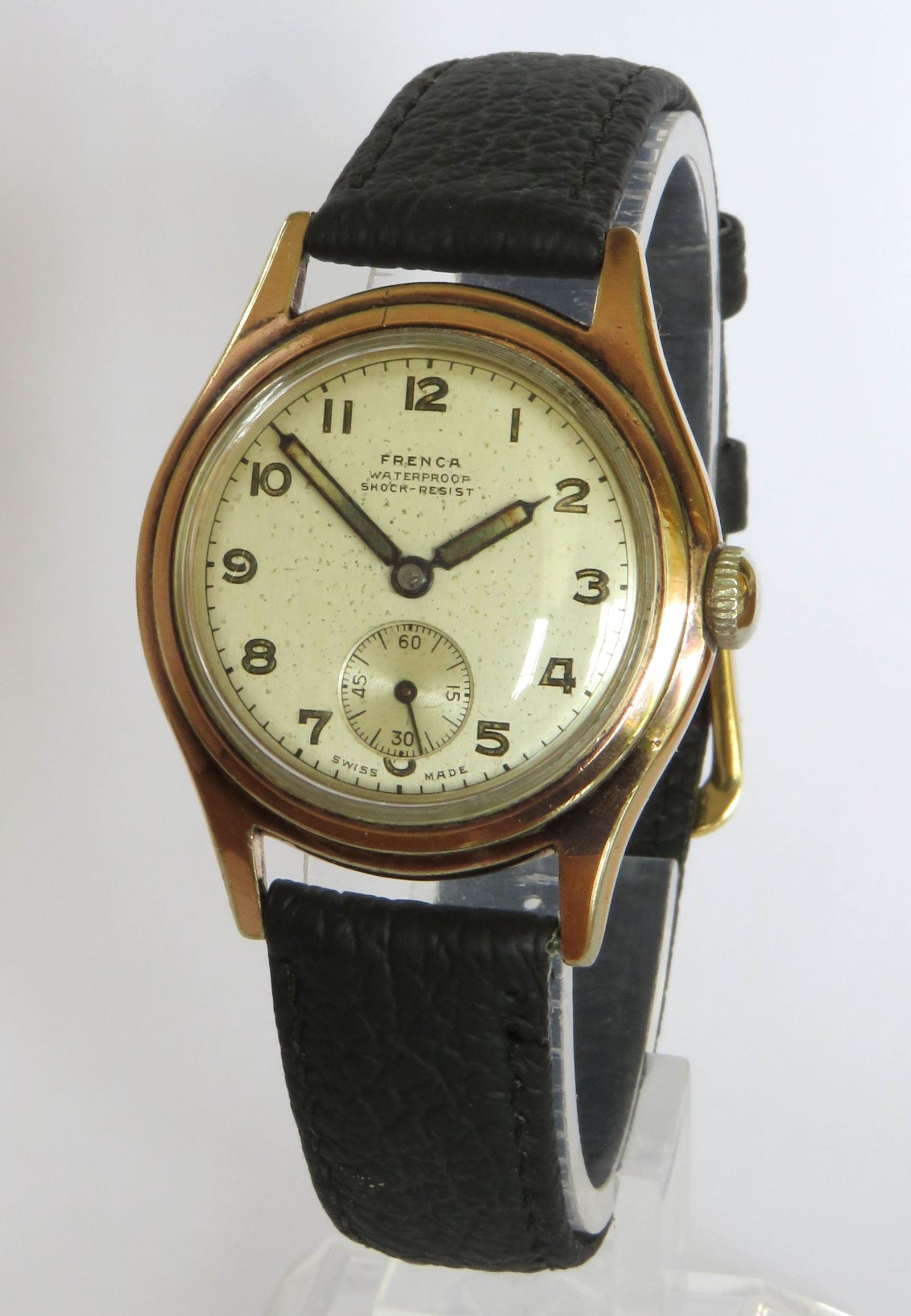 Watch : Gents 1950s Frenca Wrist Watch (1 of 5)