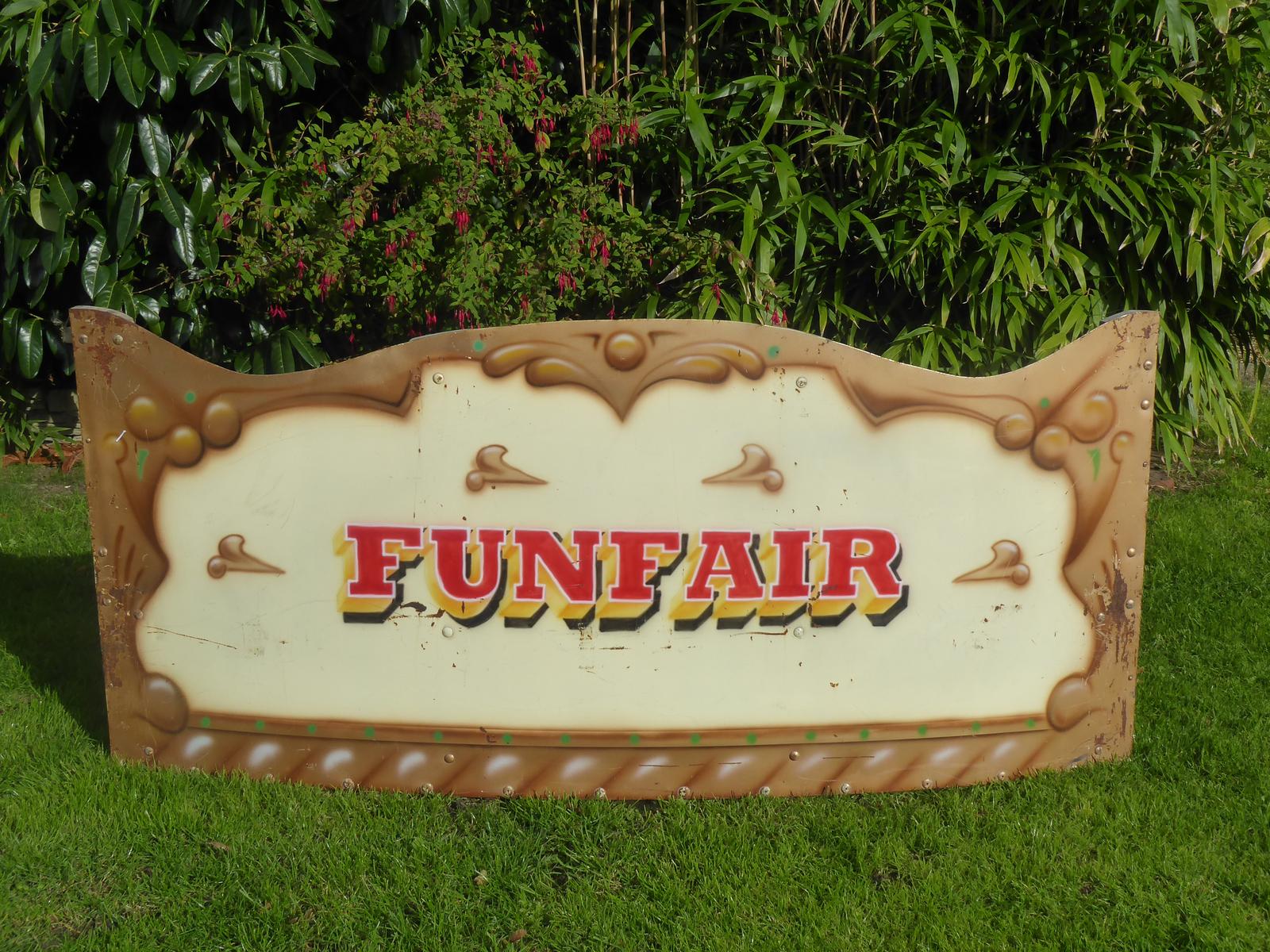 Large Enamel Funfair Sign 1960s 5 Foot 8  Length (1 of 12)