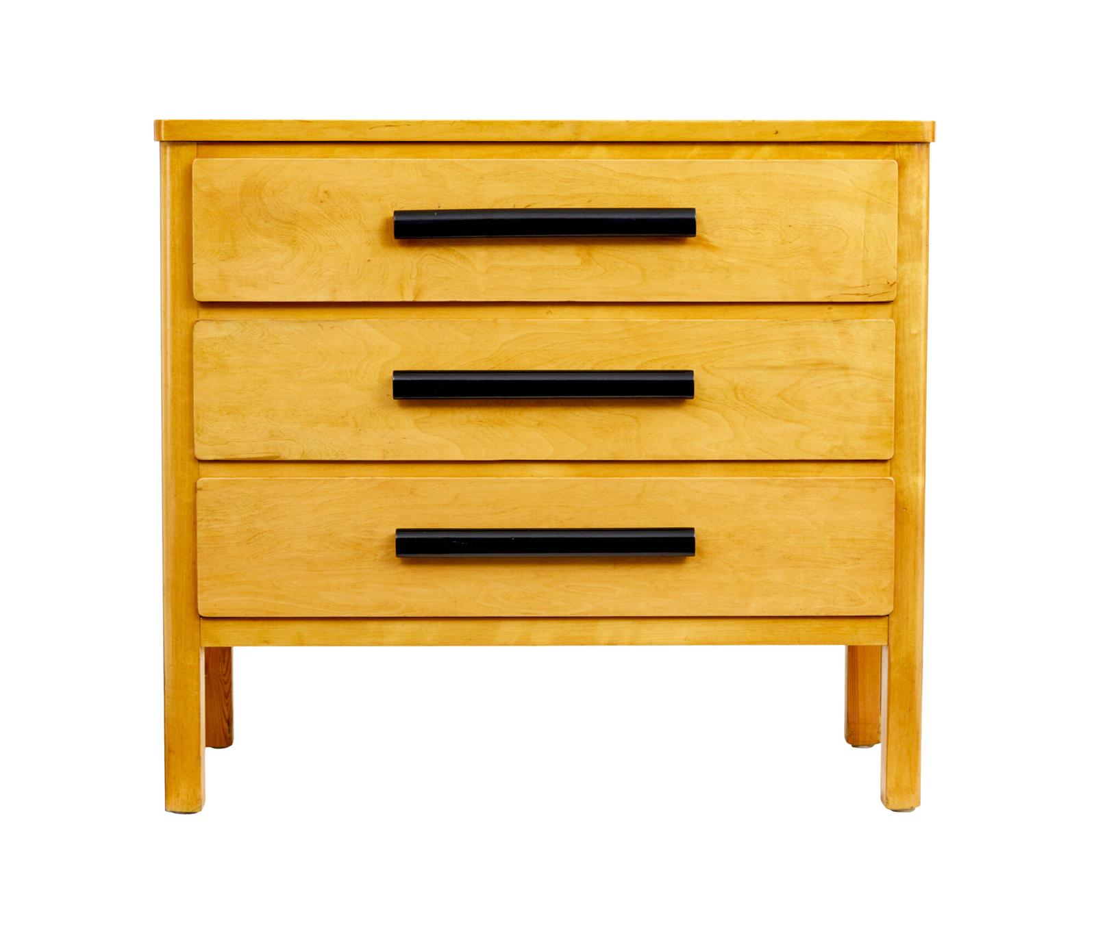 Mid 20th Century Birch Scandinavian Chest of Drawers (1 of 8)