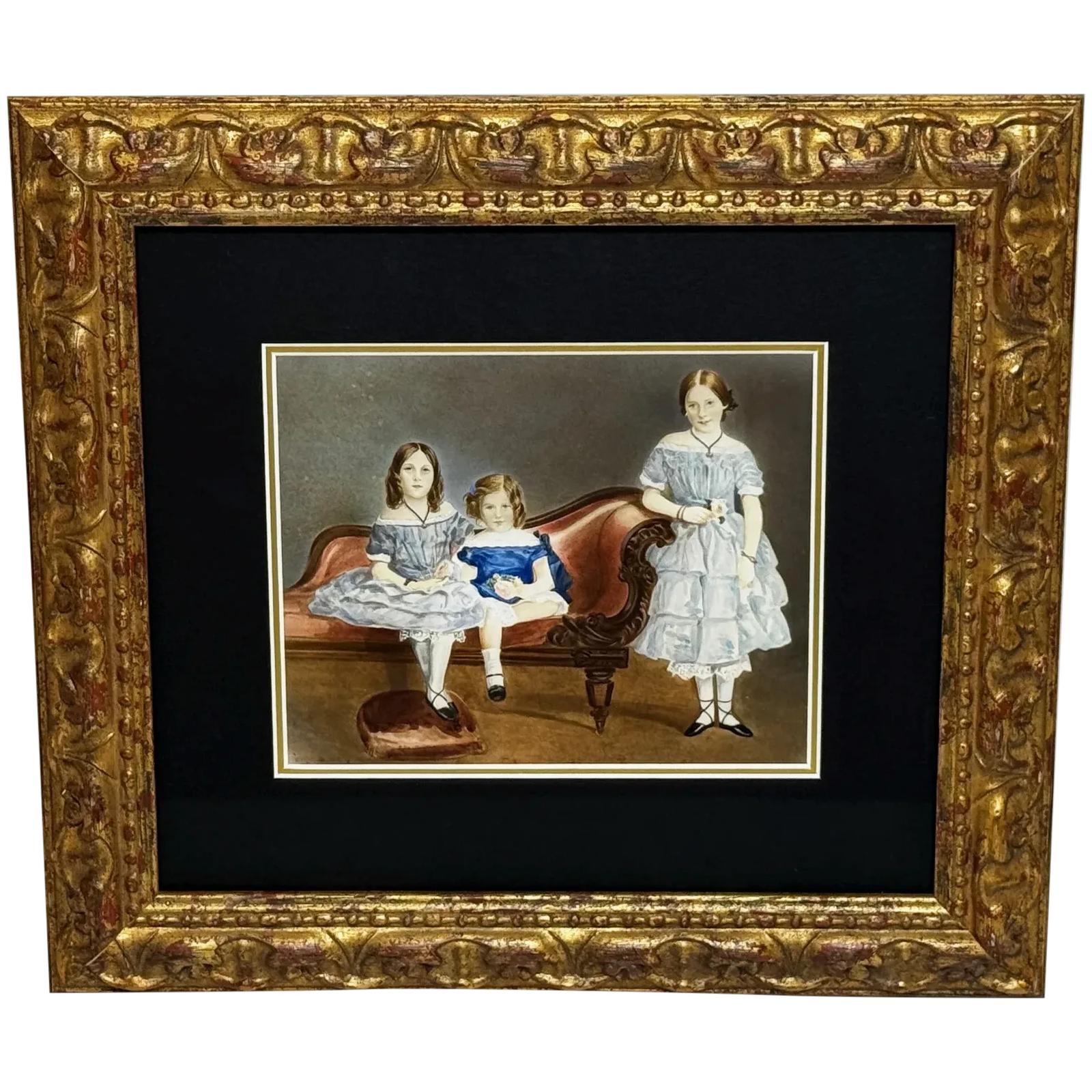 History Naval Family Portrait Painting Legacy Louisa & Augusta & Sophia Devonsher (1 of 41)