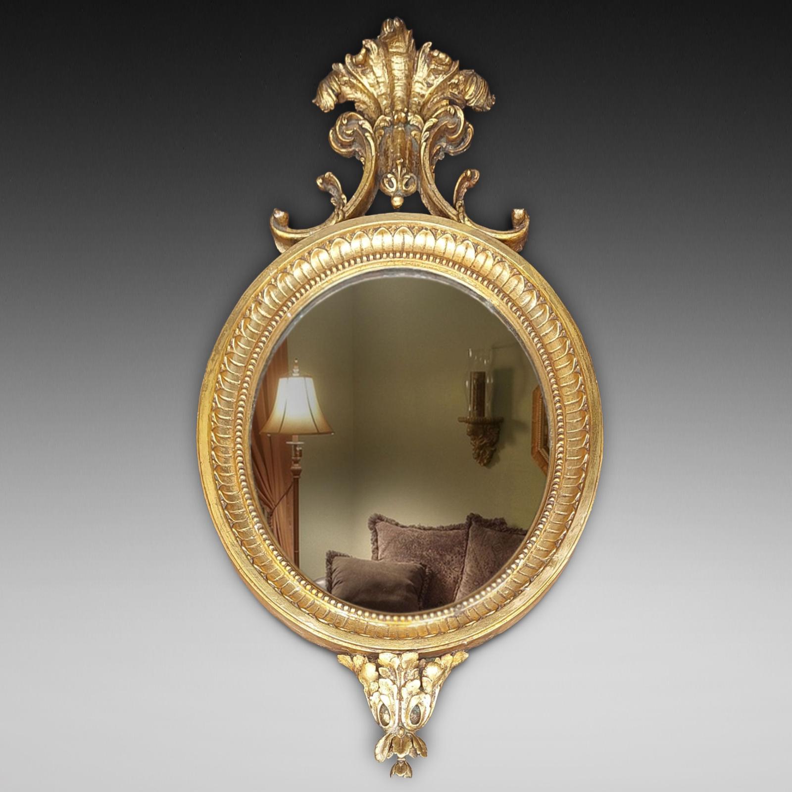 19th Century Giltwood & Gesso Wall Mirror (1 of 9) 19th Century Giltwood & Gesso Wall Mirror (1 of 9)