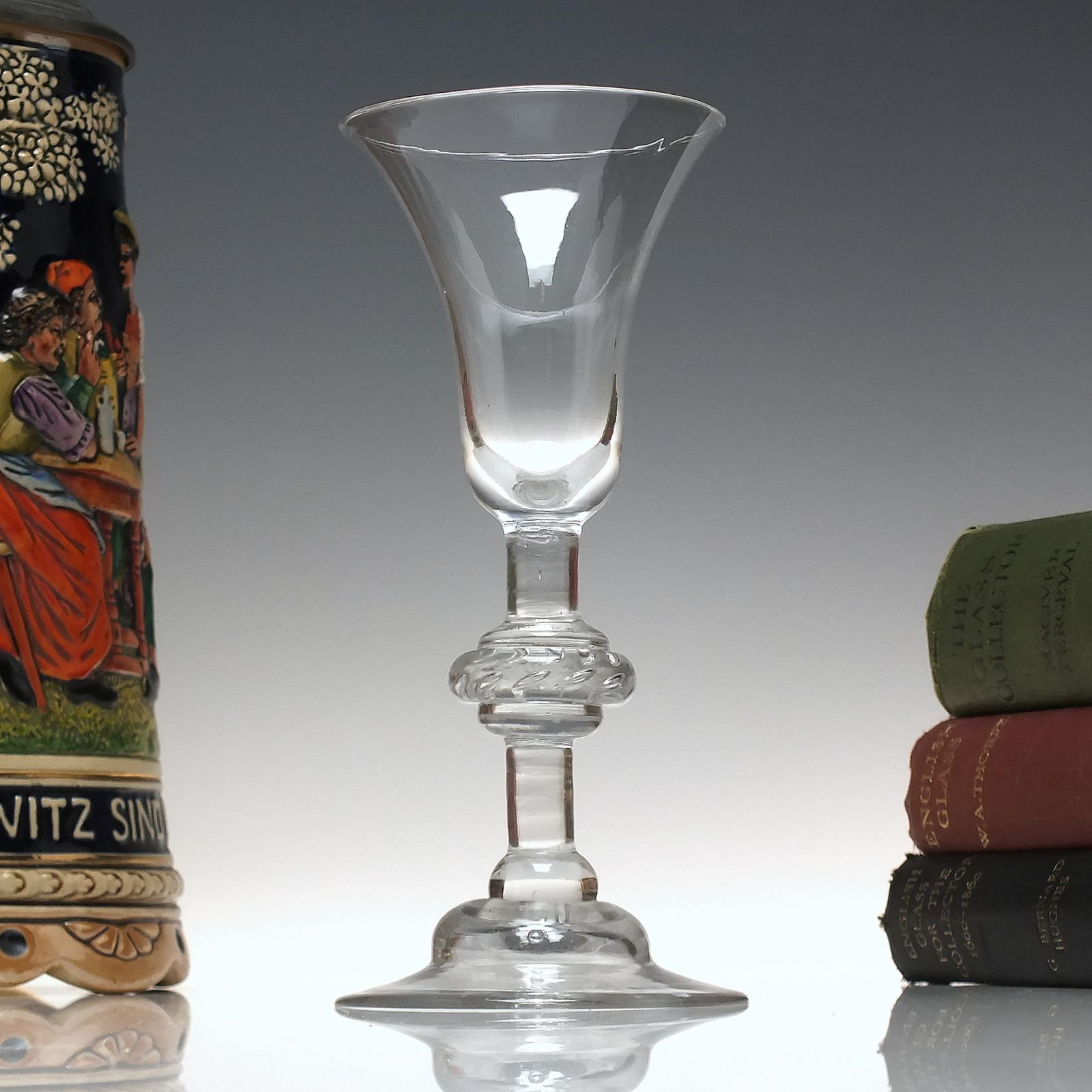 18th Century Air Beaded Baluster Glass Glass c.1735 (1 of 6) 18th Century Air Beaded Baluster Glass Glass c.1735 (1 of 6)