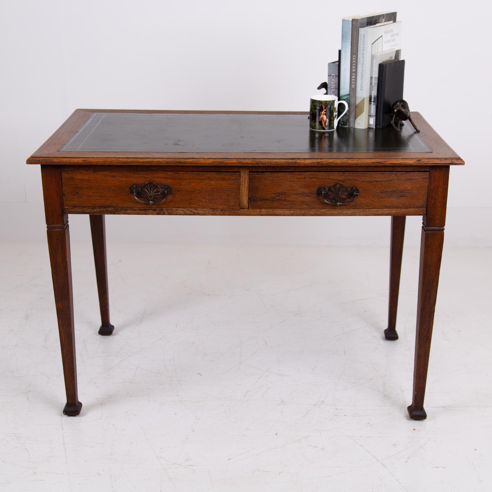 Attractive Antique English Oak 2 Drawer Desk 1920s (1 of 13) Attractive Antique English Oak 2 Drawer Desk 1920s (1 of 13)