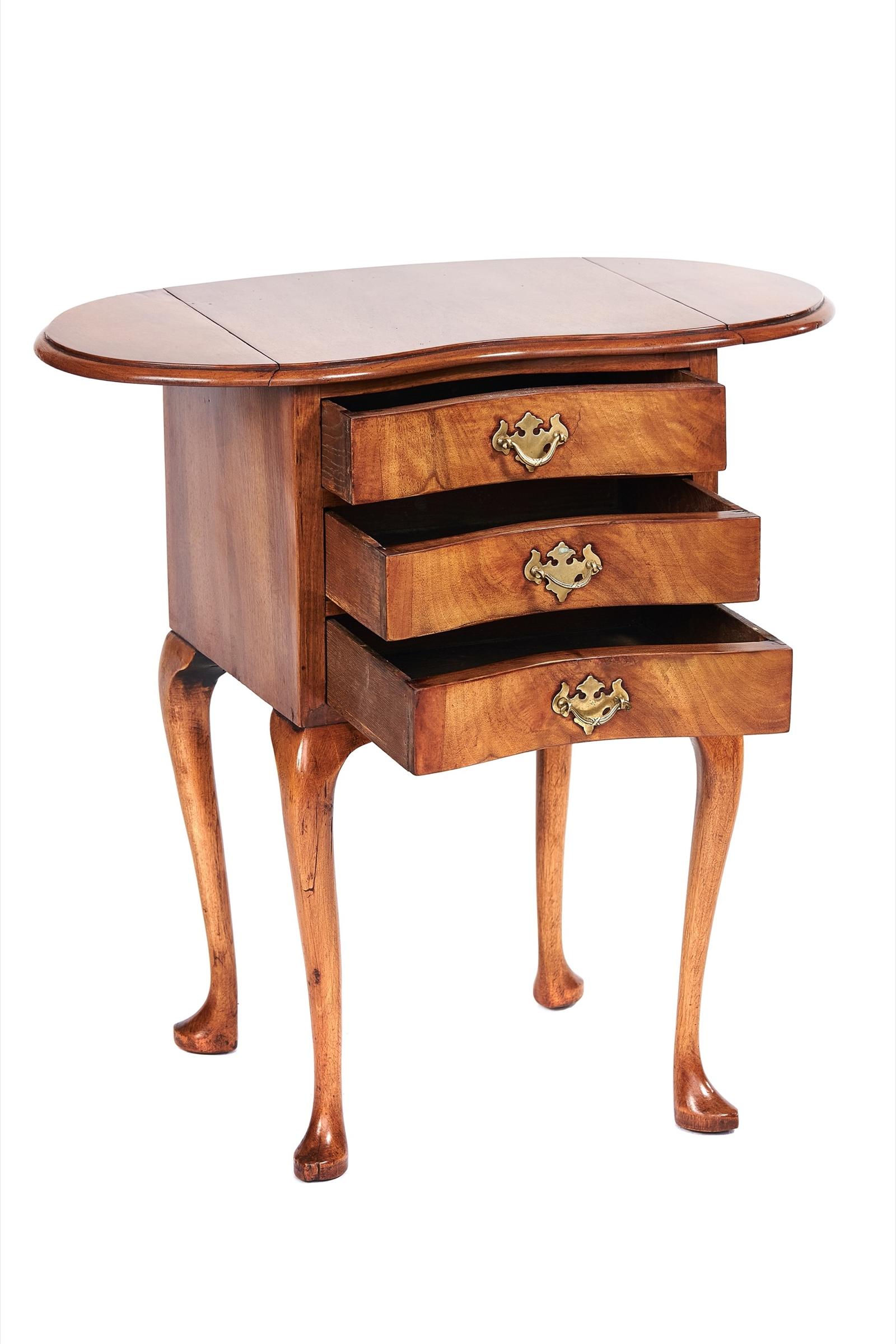 Walnut Georgian Style 3 Drawer Drop Leaf Chest c.1930 (1 of 6)