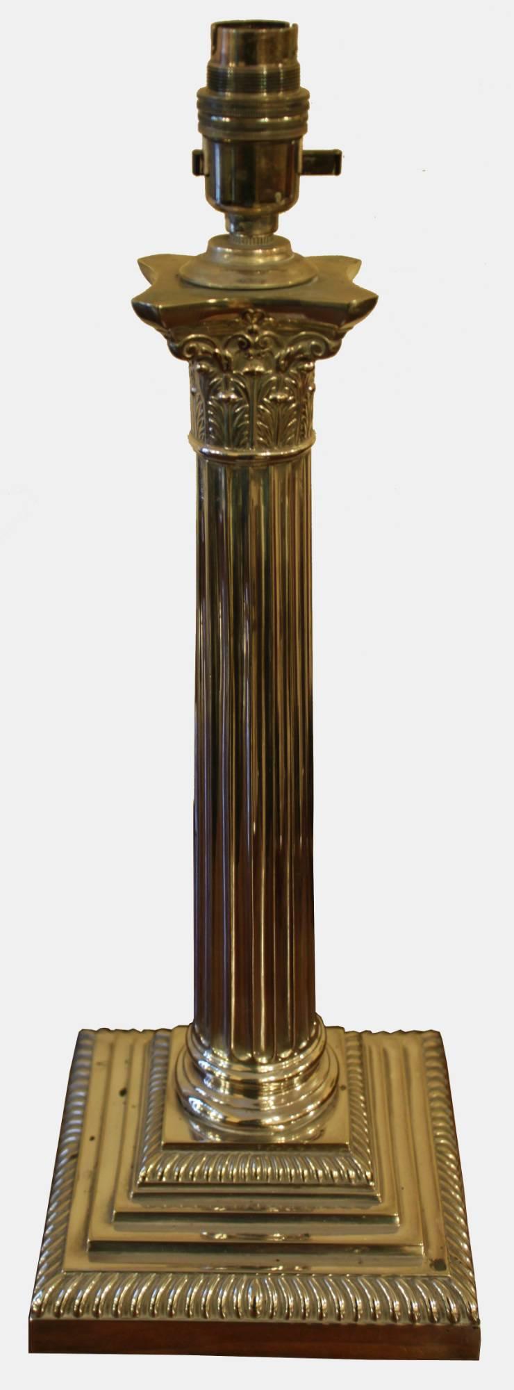 Early 20th Century Silver Corinthian Lamp (1 of 1) Early 20th Century Silver Corinthian Lamp (1 of 1)