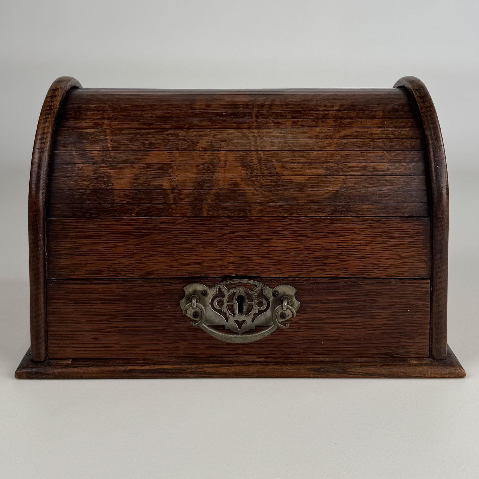 Antique 19th Century Tambour Smokers Compendium in Oak (1 of 11) Antique 19th Century Tambour Smokers Compendium in Oak (1 of 11)