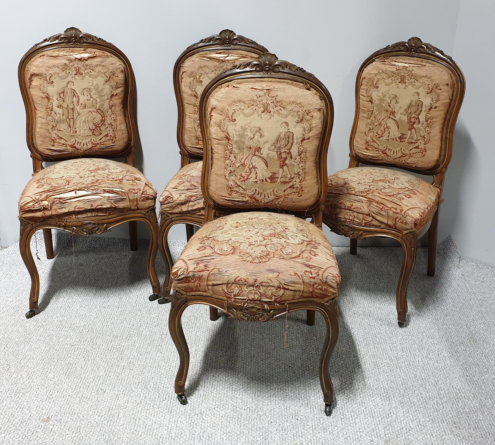 Four French Country House Salon Dining Chairs (1 of 1)