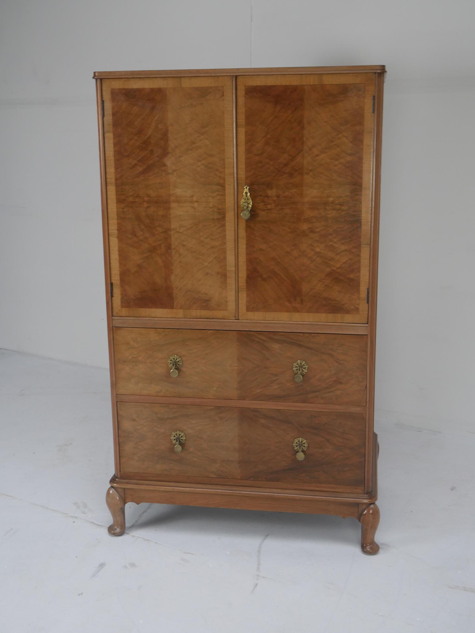 Neat Walnut Tallboy Cupboard (1 of 12) Neat Walnut Tallboy Cupboard (1 of 12)