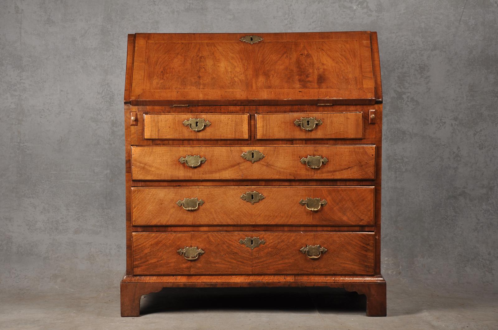 Early 18th Century Walnut Bureau (1 of 15)