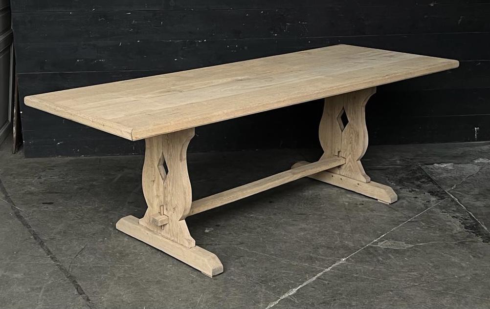 Larger French Oak Refectory Farmhouse Dining Table (1 of 1)