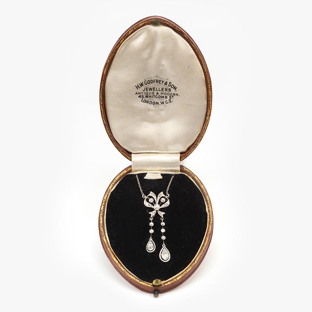 Antique Belle Epoque Gold Platinum & Diamond Pendant c.1910 (1 of 7) Antique Belle Epoque Gold Platinum & Diamond Pendant c.1910 (1 of 7)