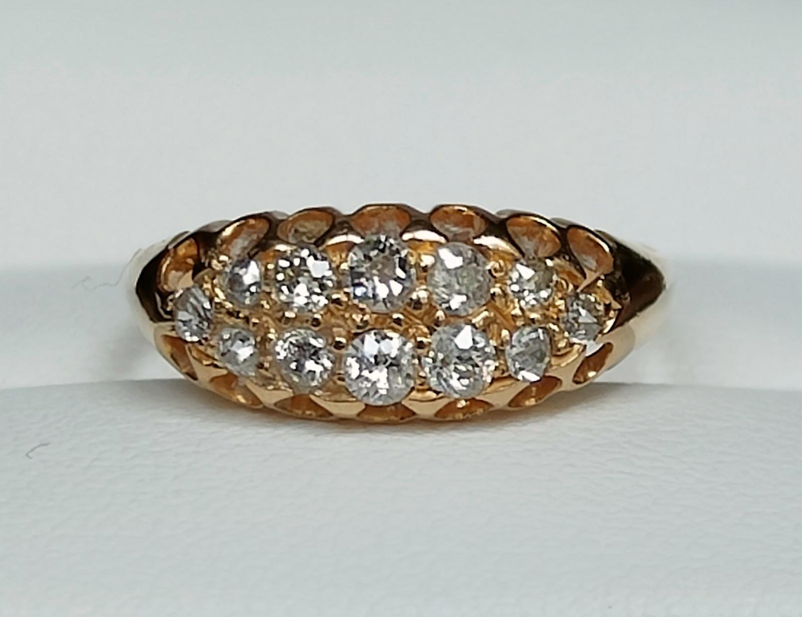 Antique 18ct Gold Diamond Double Row Ring 1.00 Carat Diamonds (1 of 14) Antique 18ct Gold Diamond Double Row Ring 1.00 Carat Diamonds (1 of 14)