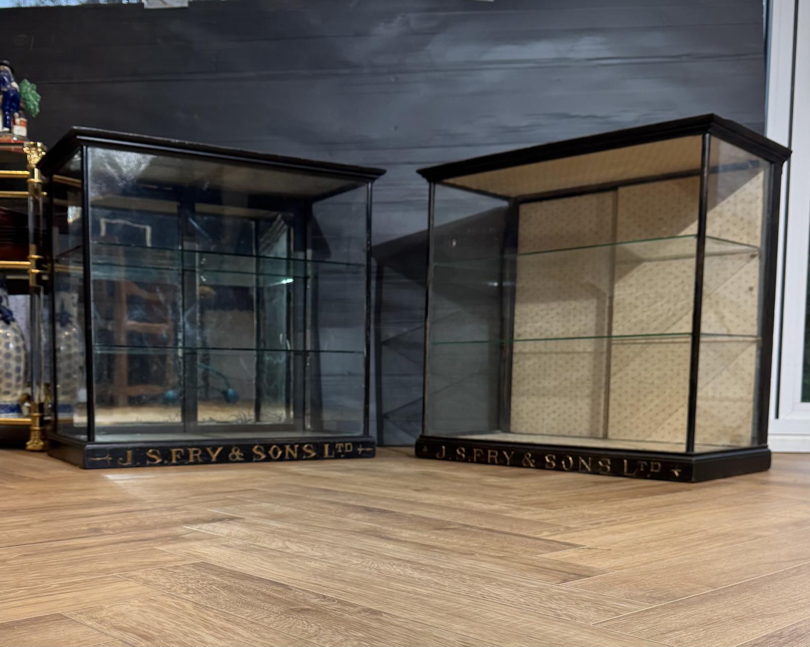 Pair of J.s Fry & Sons Ltd Display Cabinets (1 of 8) Pair of J.s Fry & Sons Ltd Display Cabinets (1 of 8)