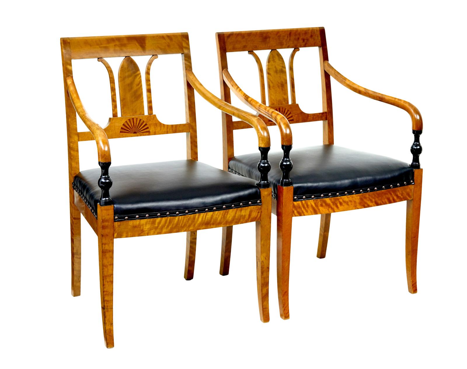 Pair of Period Art Deco Scandinavian Birch Armchairs (1 of 8) Pair of Period Art Deco Scandinavian Birch Armchairs (1 of 8)