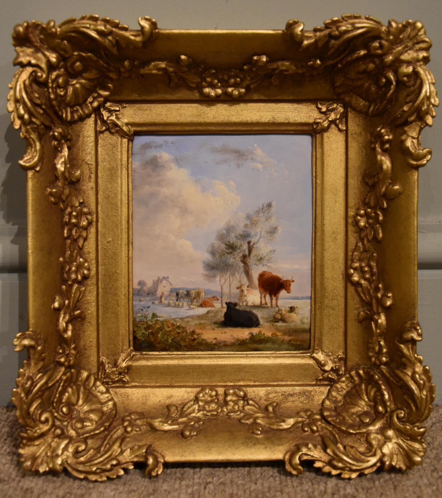 Oil Painting by Edmund Bristow “Pastoral View” (1 of 3) Oil Painting by Edmund Bristow “Pastoral View” (1 of 3)