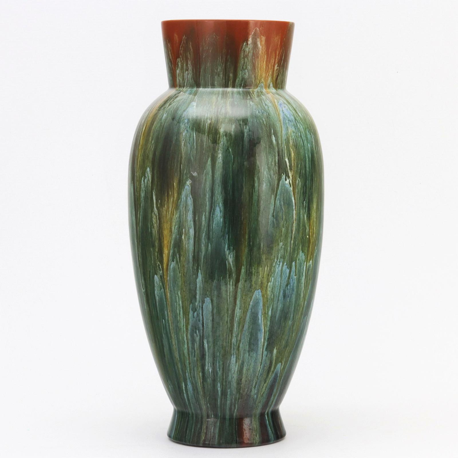 Large Linthorpe Pottery Blue-Green Drip Glazed Vase c1885 (1 of 10) Large Linthorpe Pottery Blue-Green Drip Glazed Vase c1885 (1 of 10)