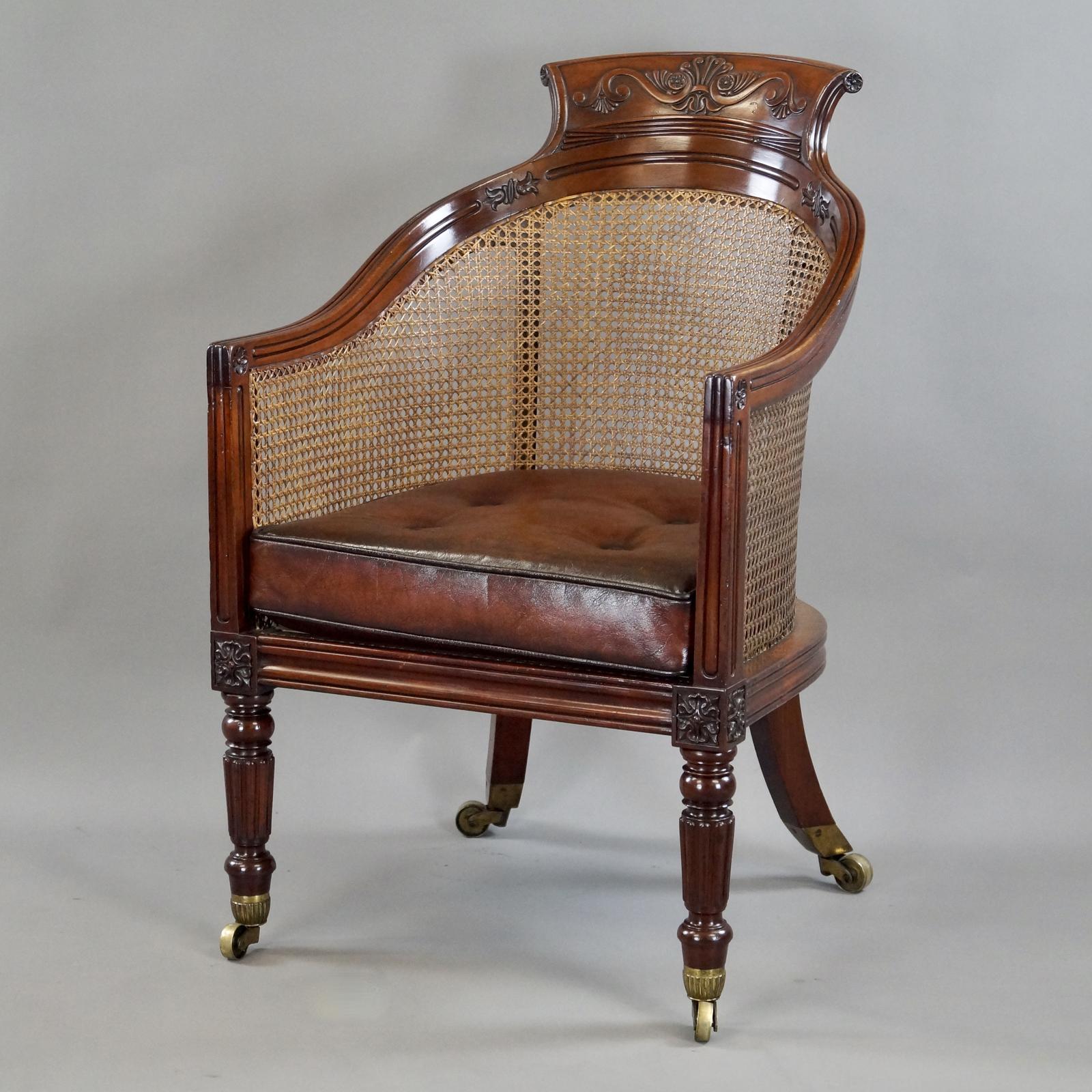 Regency Bergere Chair Attributed To Gillows (1 of 6)