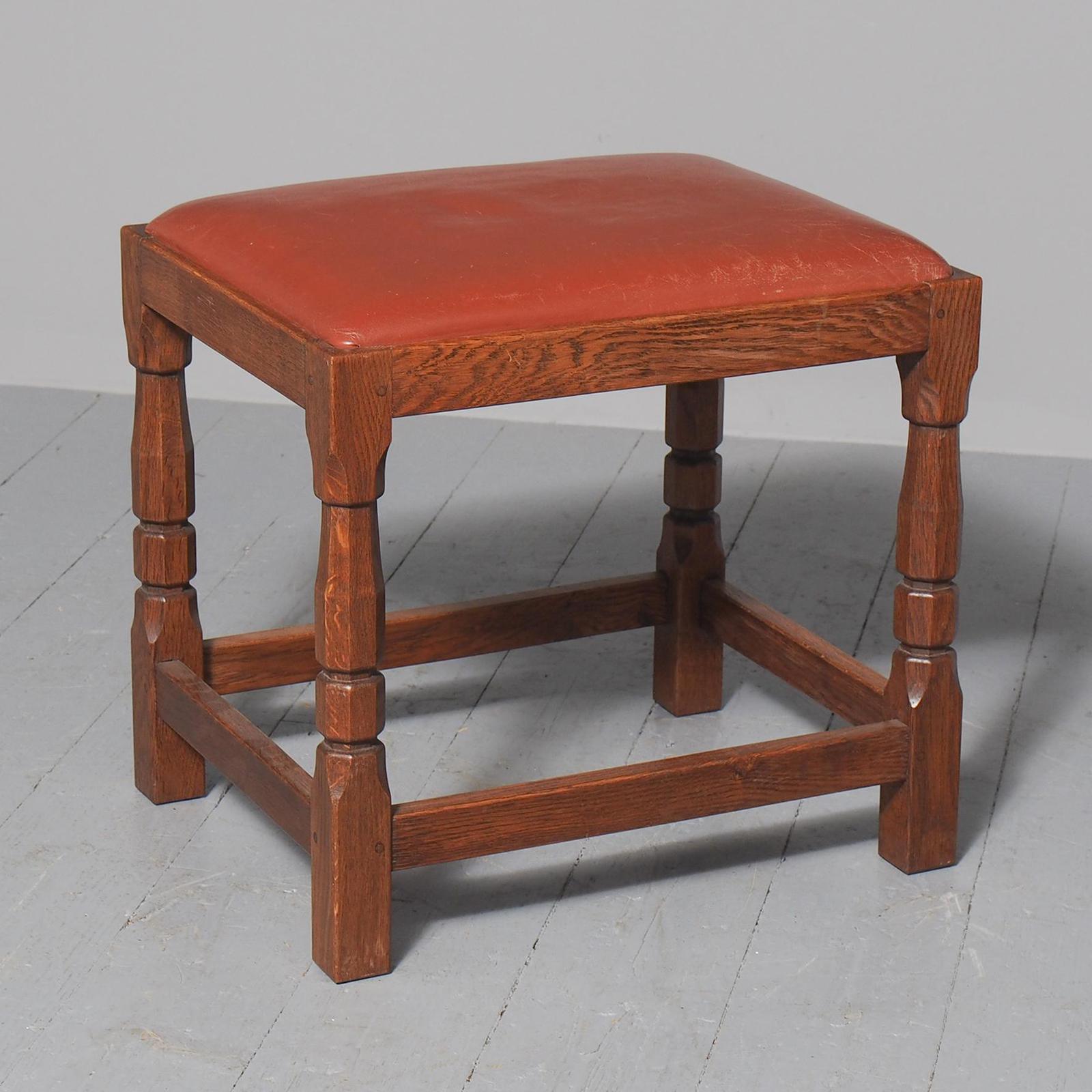 Oak & Leather Stool by Derek 'Lizardman' Slater of Crayke (1 of 5) Oak & Leather Stool by Derek 'Lizardman' Slater of Crayke (1 of 5)