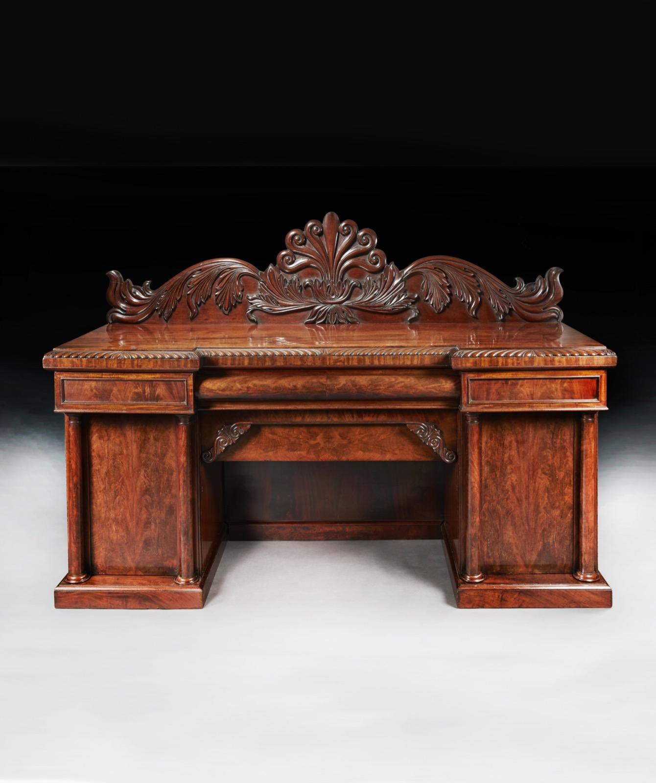 Fine Quality Mahogany William IV Breakfront Front Sideboard (1 of 6)