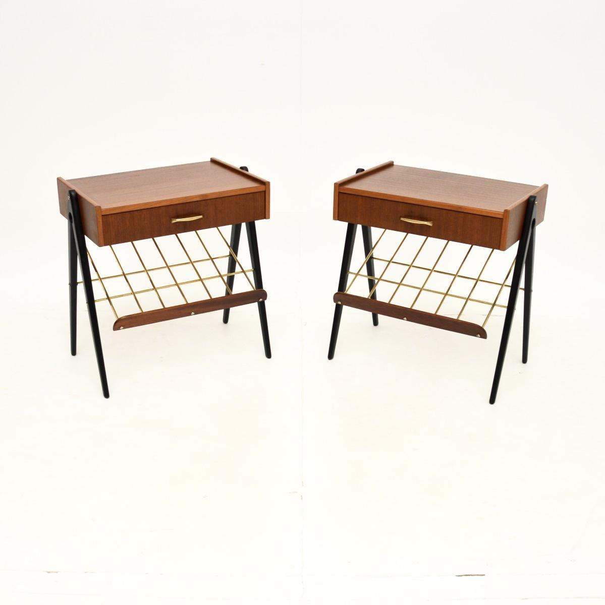 Pair of Swedish Vintage Teak Bedside Tables (1 of 11)