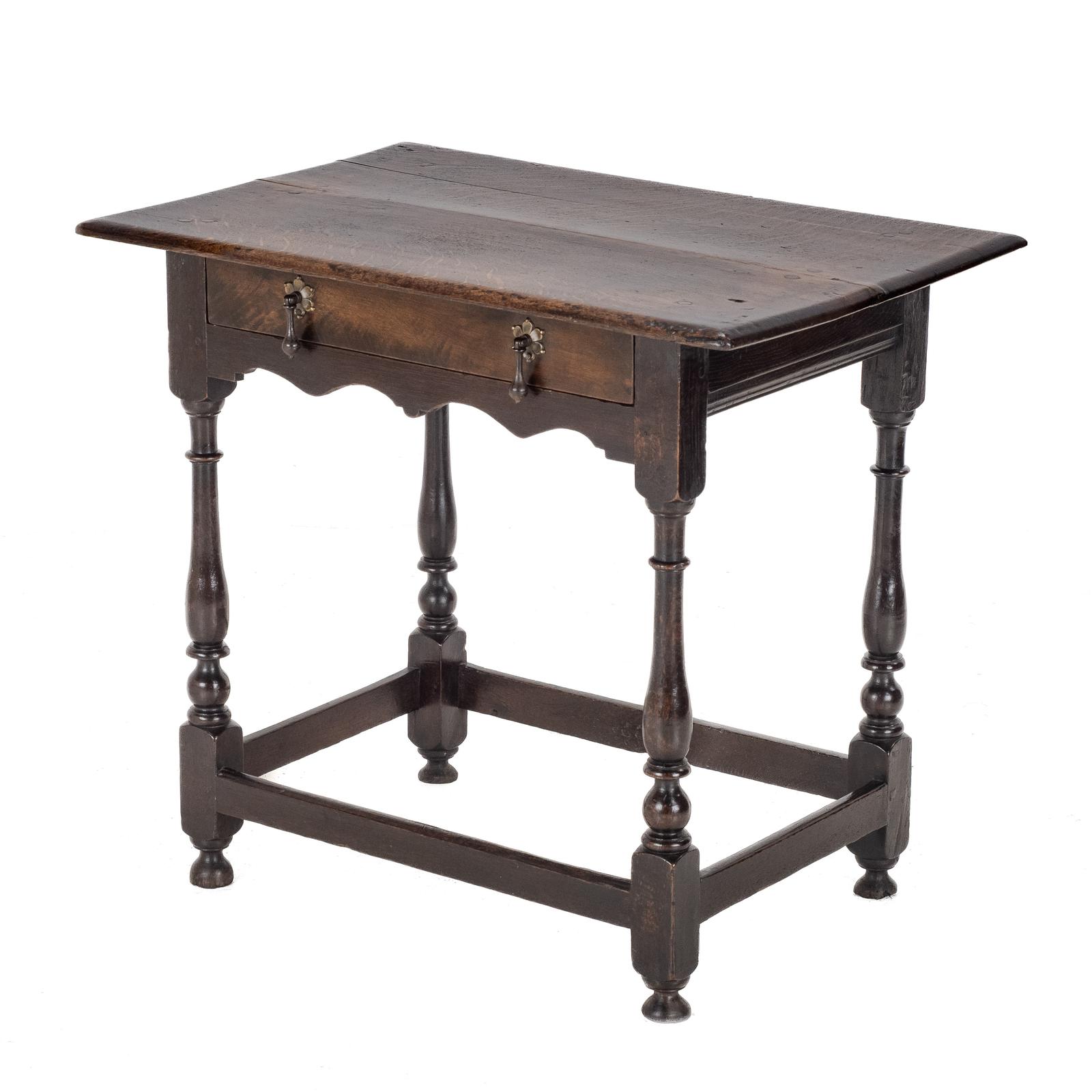 Early 18th Century English Oak Side Table with Drawer, Circa 1700–1720 (Georgian, George I) (1 of 12) Early 18th Century English Oak Side Table with Drawer, Circa 1700–1720 (Georgian, George I) (1 of 12)