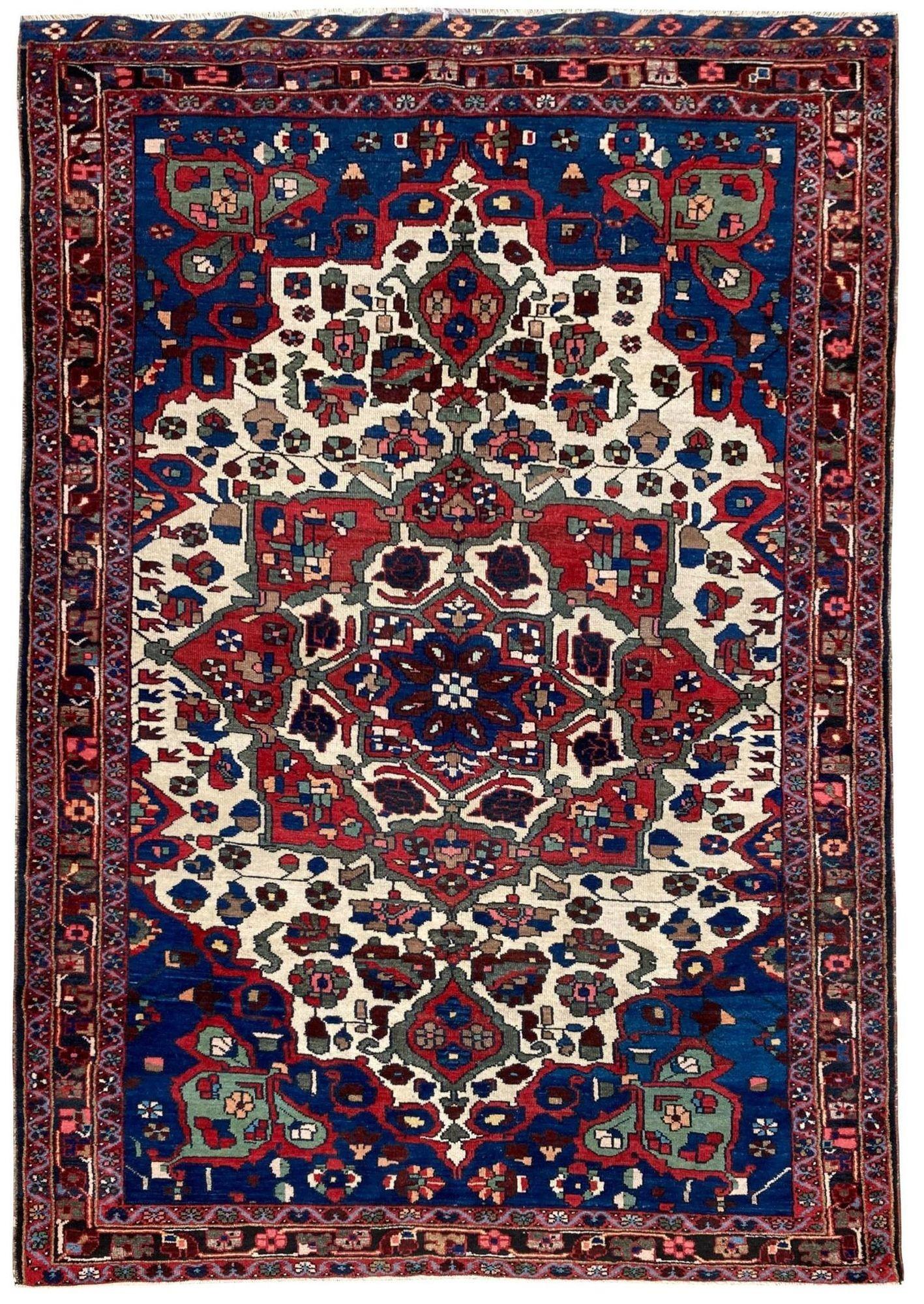 Antique Bakhtiar Rug 1.92m x 1.35m (1 of 16)