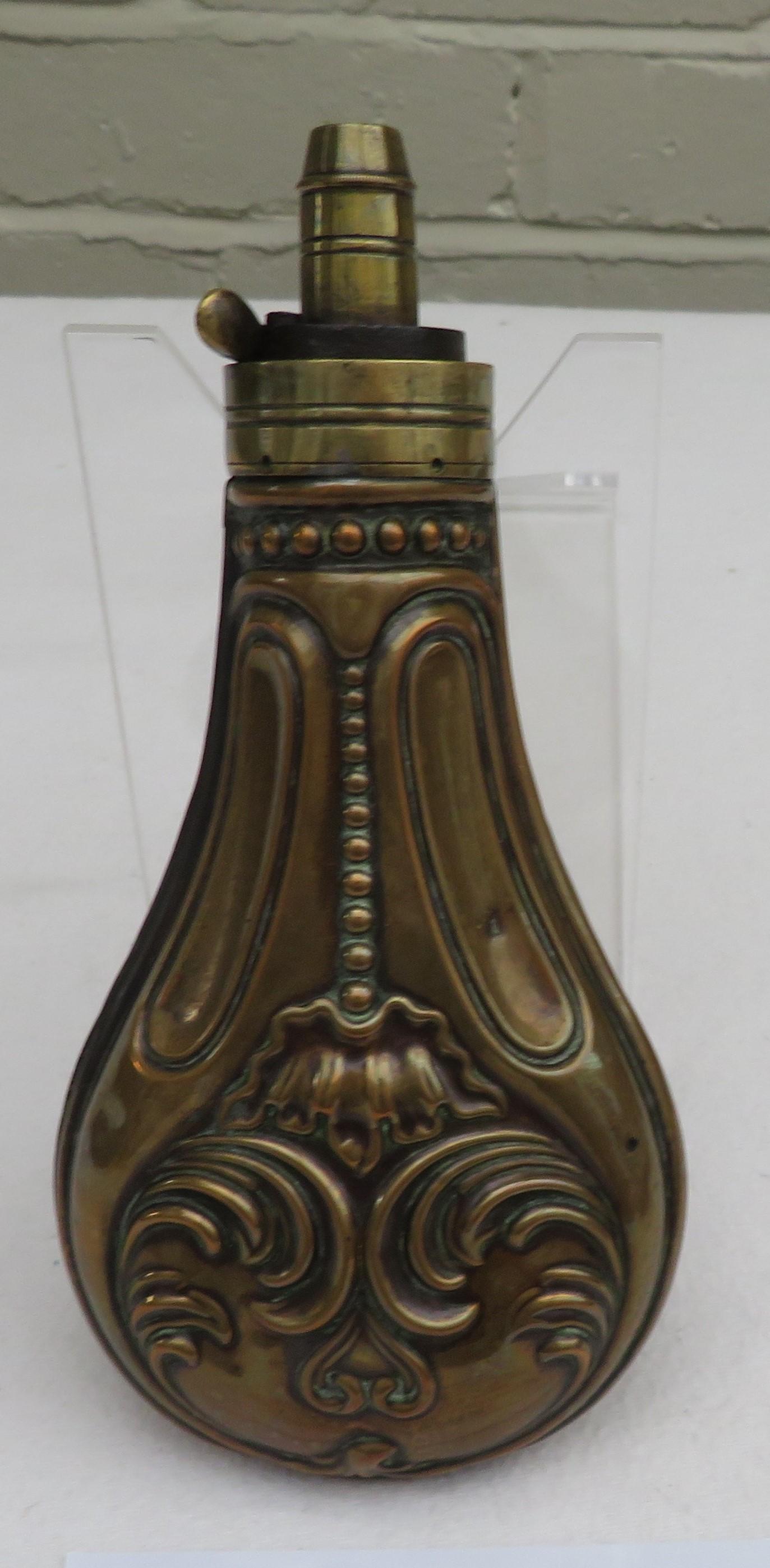 19th. Century Black Powder Flask (1 of 3)