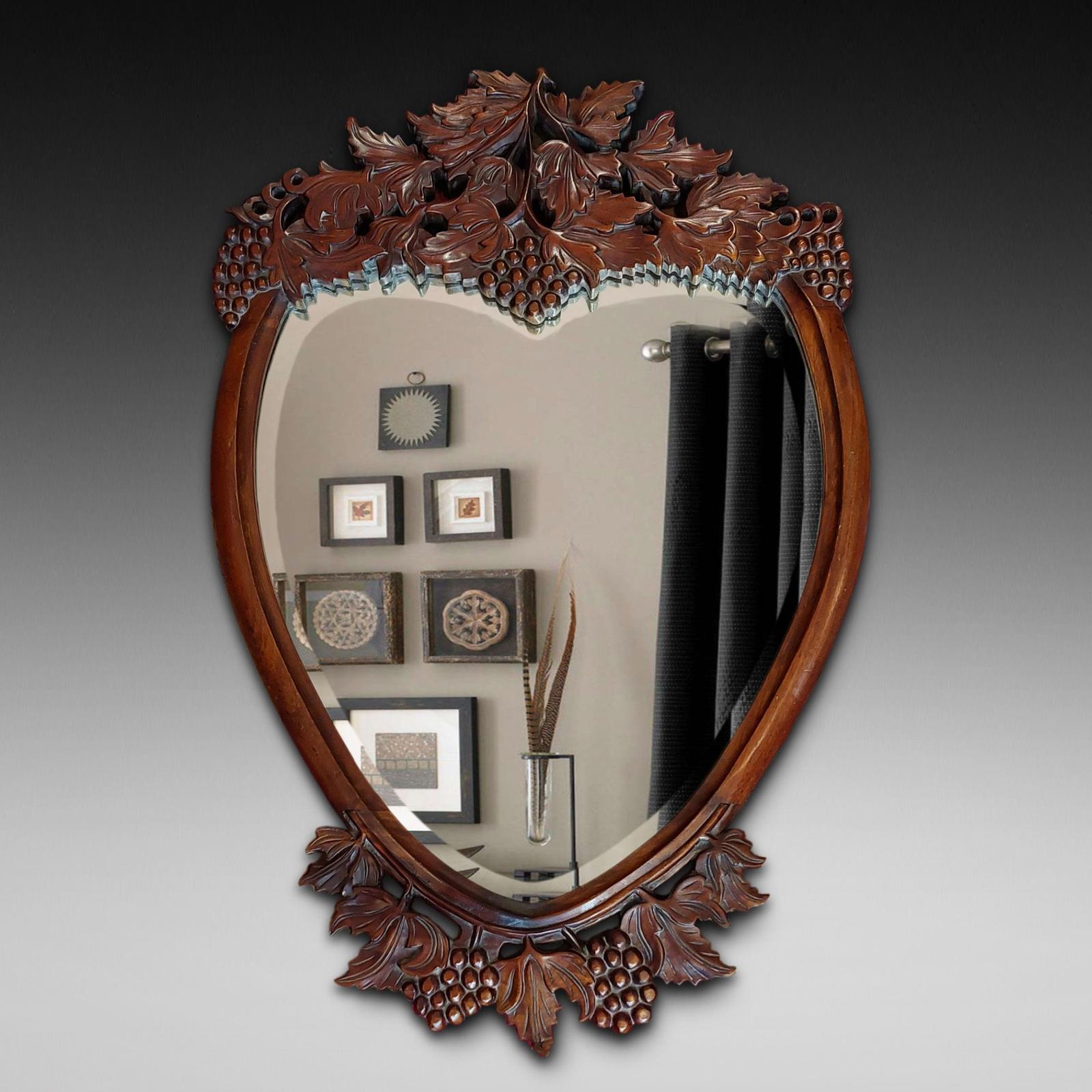 Early 20th Century Heart Shaped Mirror (1 of 3)